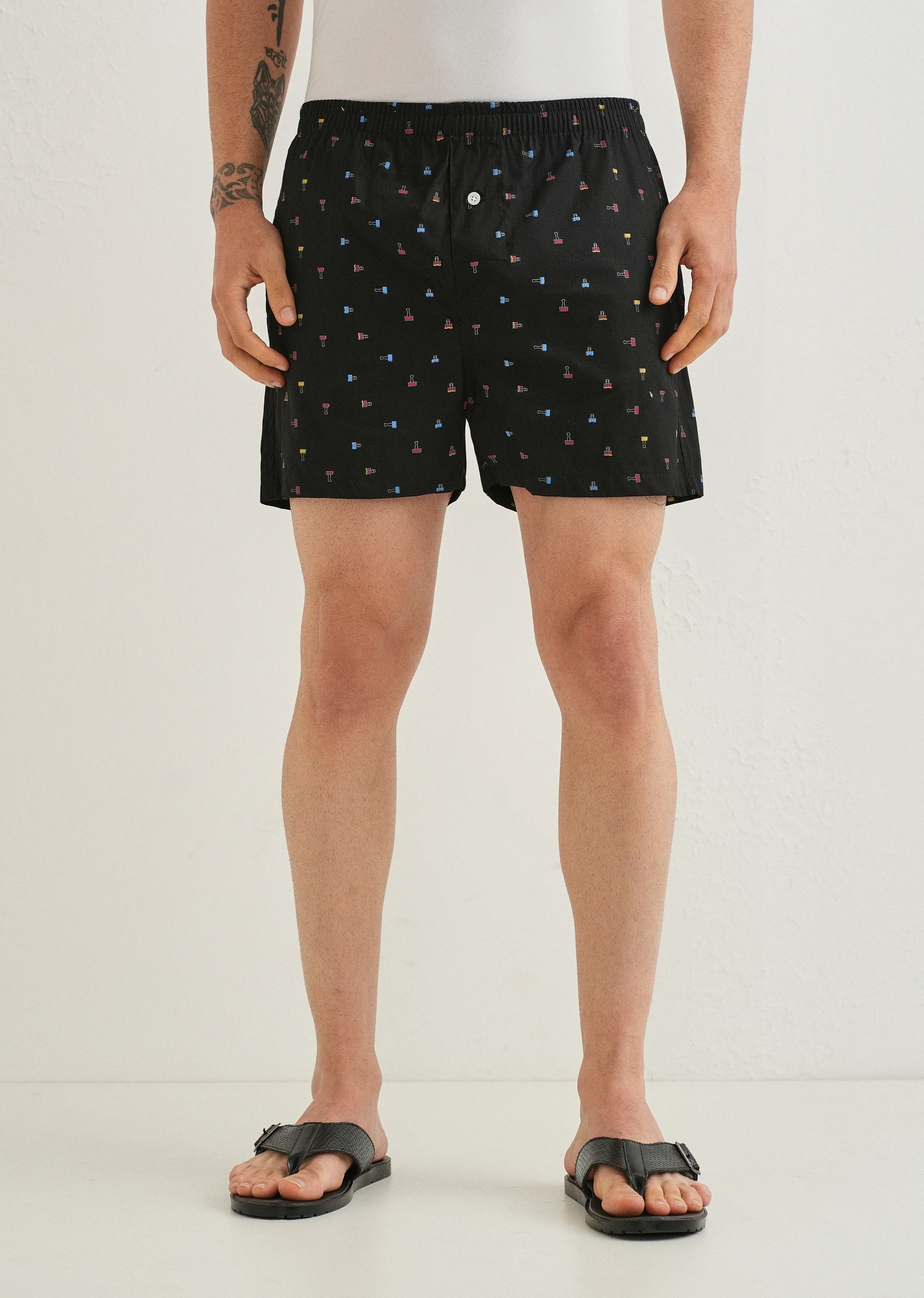 Black Stamp Printed Boxer - Image 4