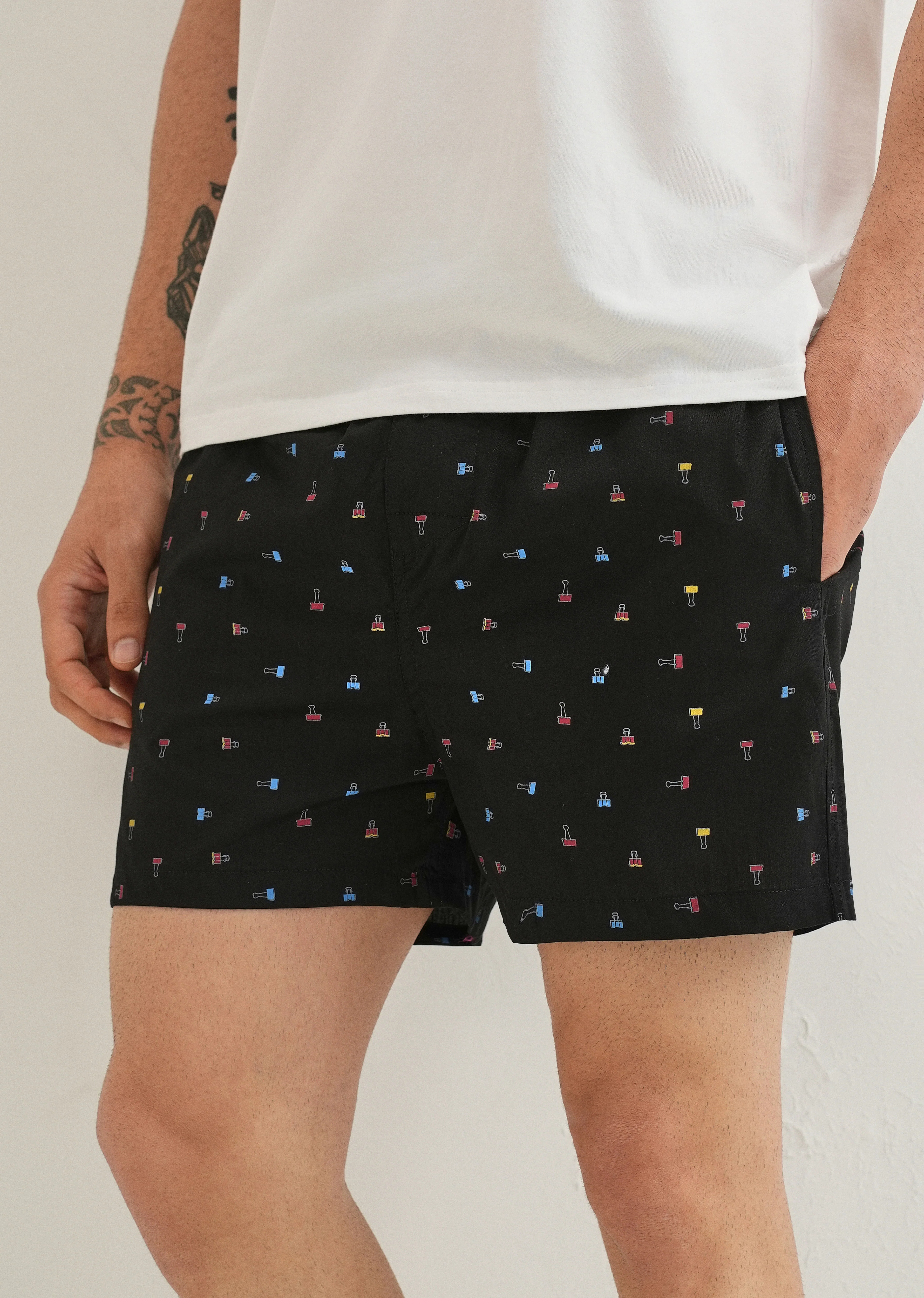 Black Stamp Printed Boxer - Image 7