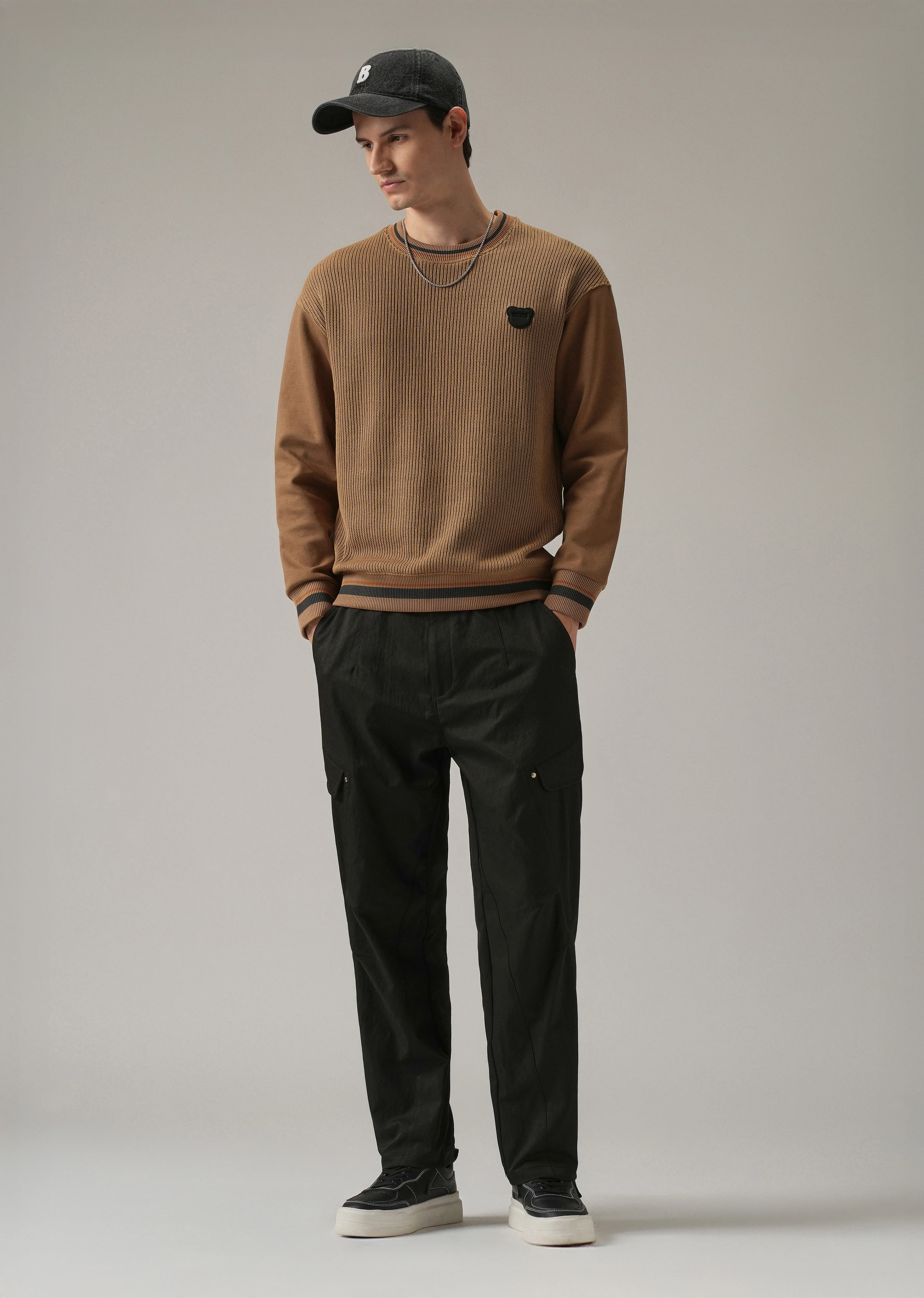 Black Stone Wash Cargo Pants - Image 6
