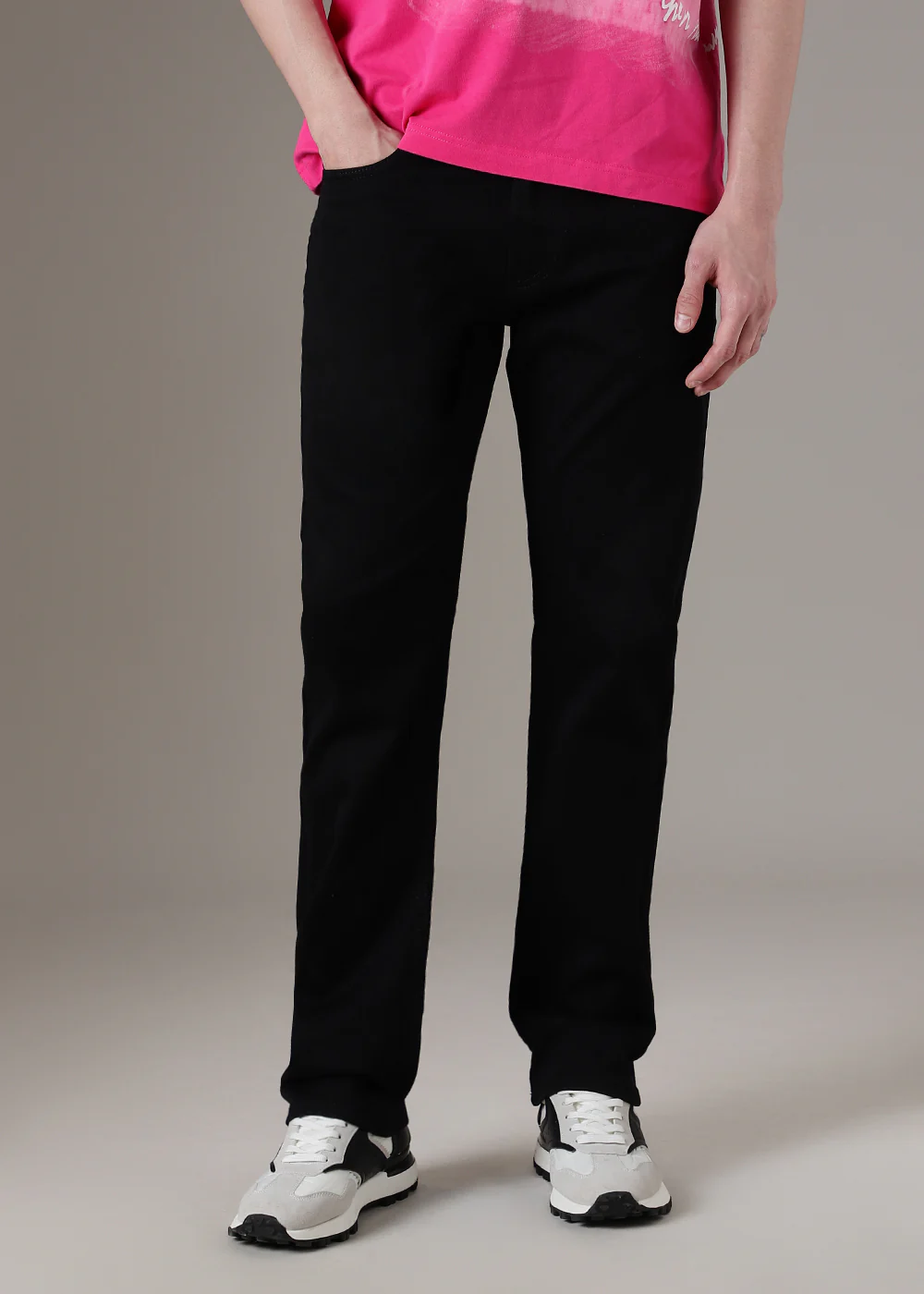 Black Straight Fit Denim - Image 3