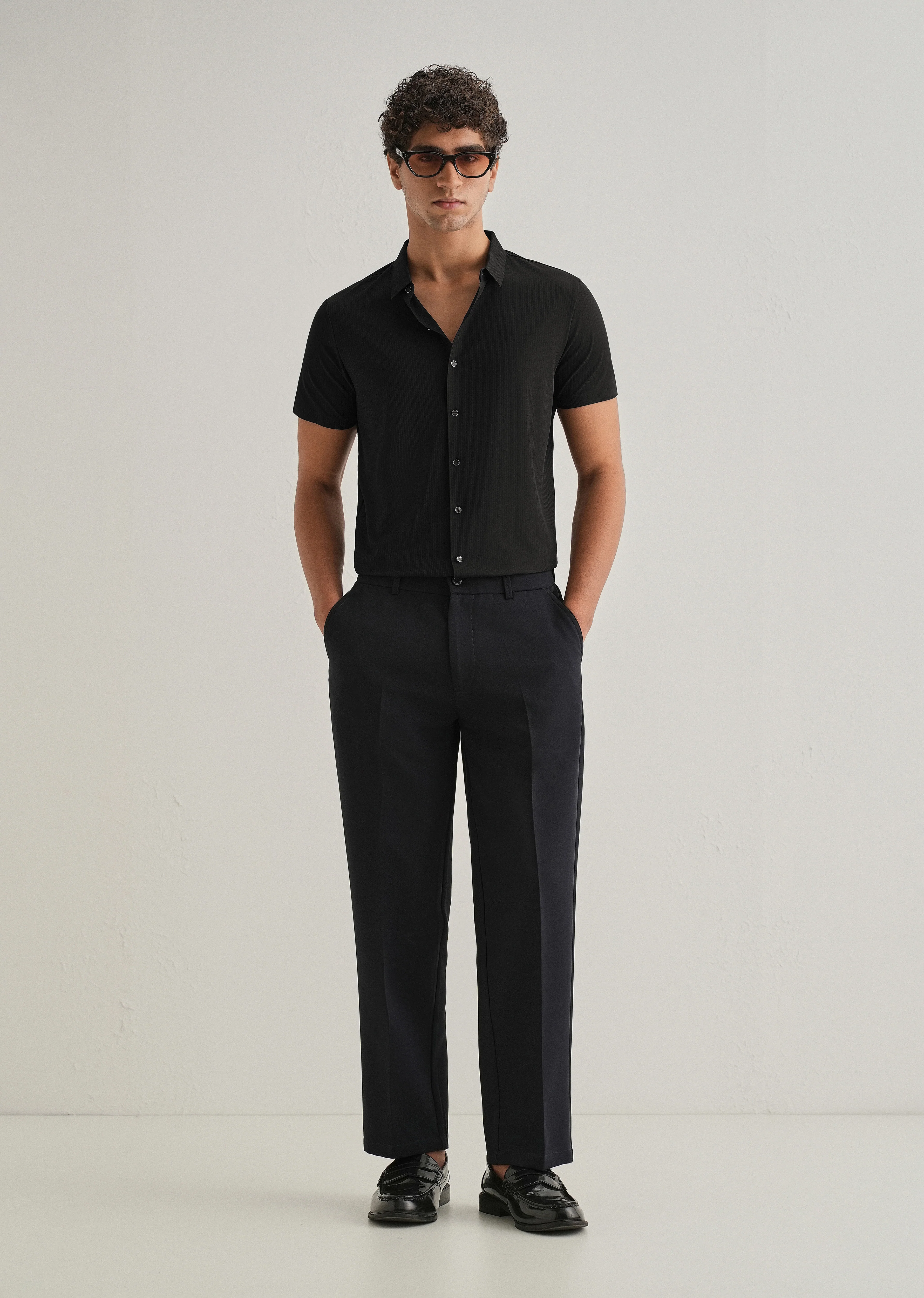 Black Stripe Seamless Shirt - Image 6