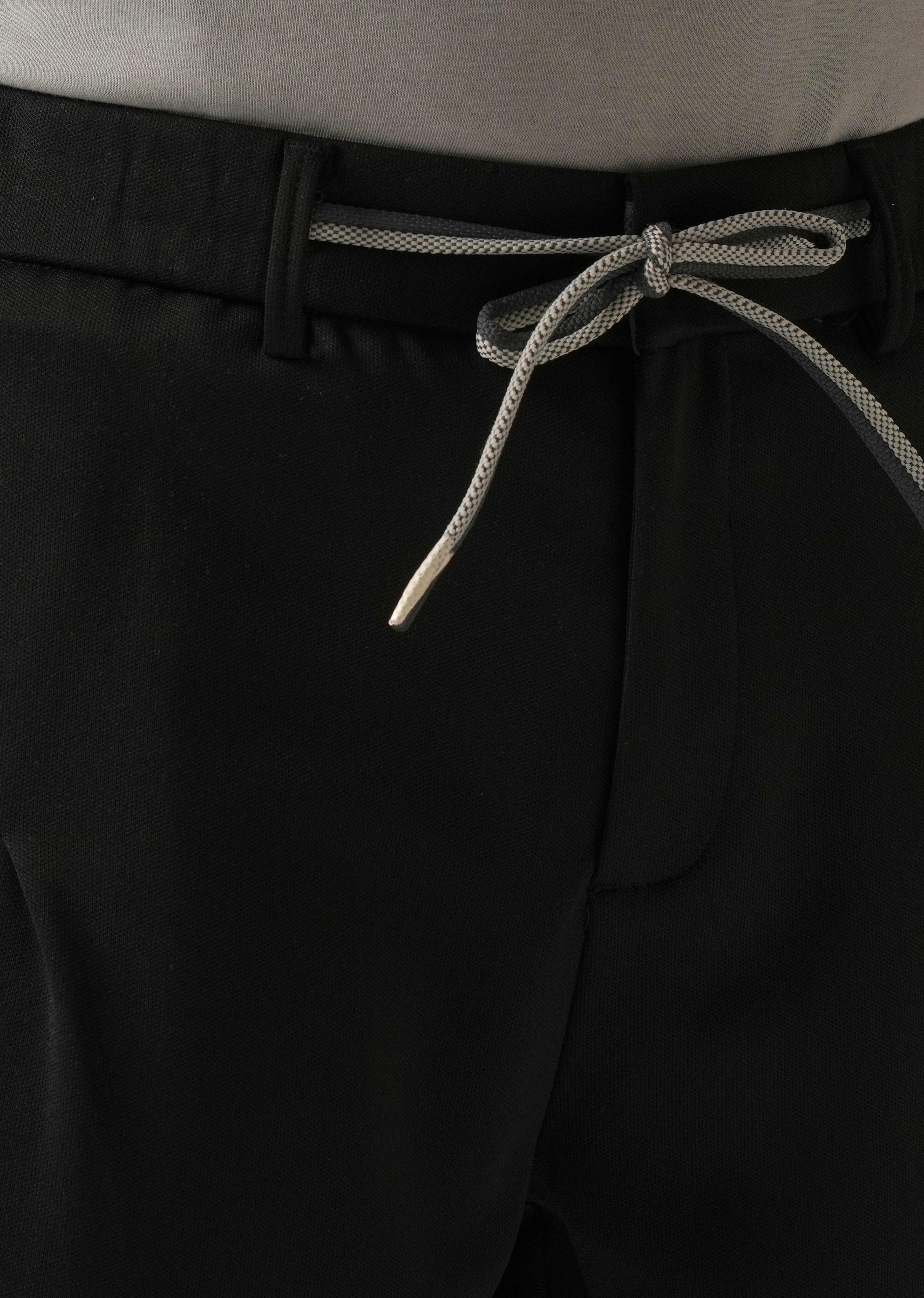 Black Textured Stretch Pant - Image 5