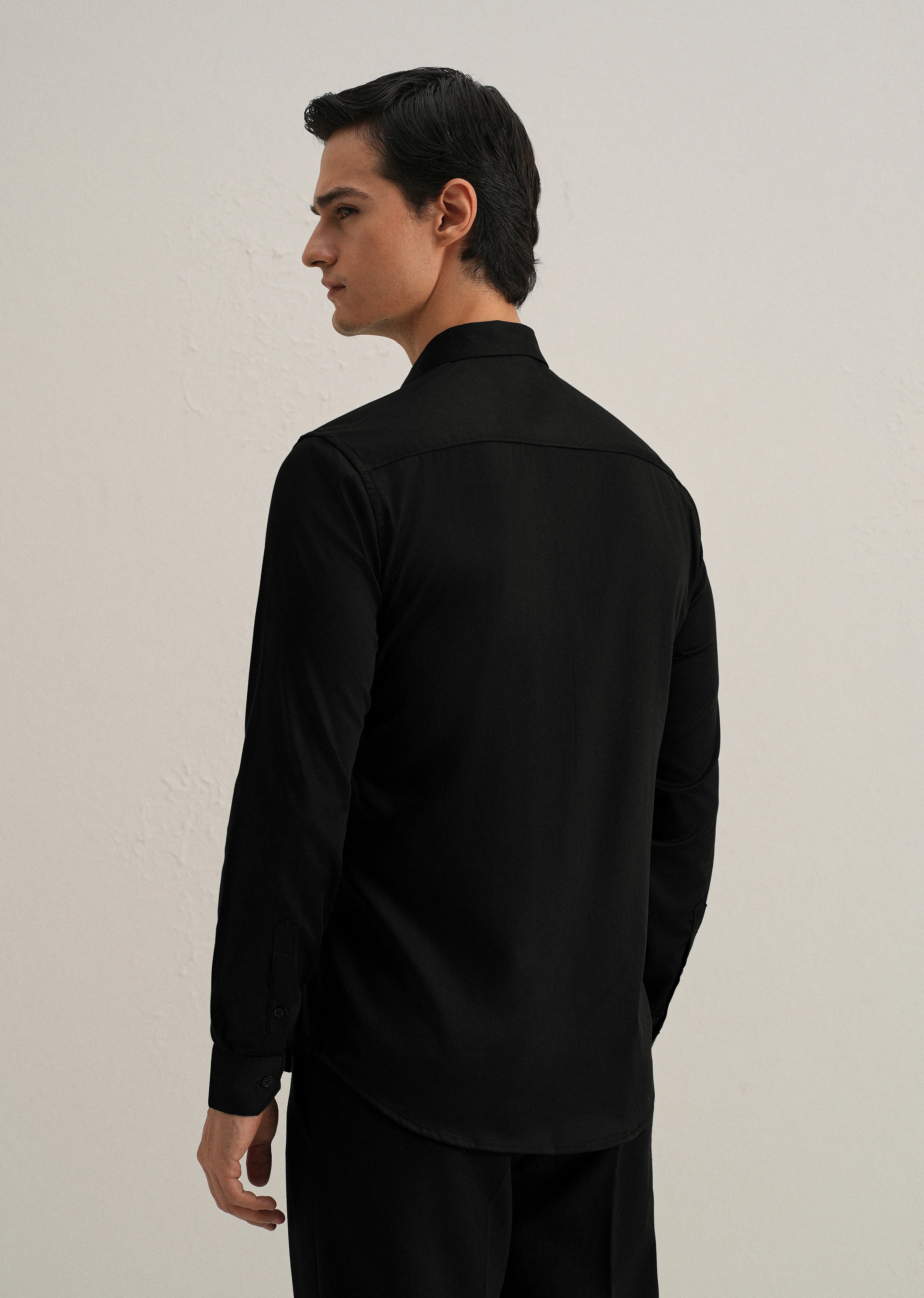 Black Tiger Embroidered Designer Shirt - Image 3