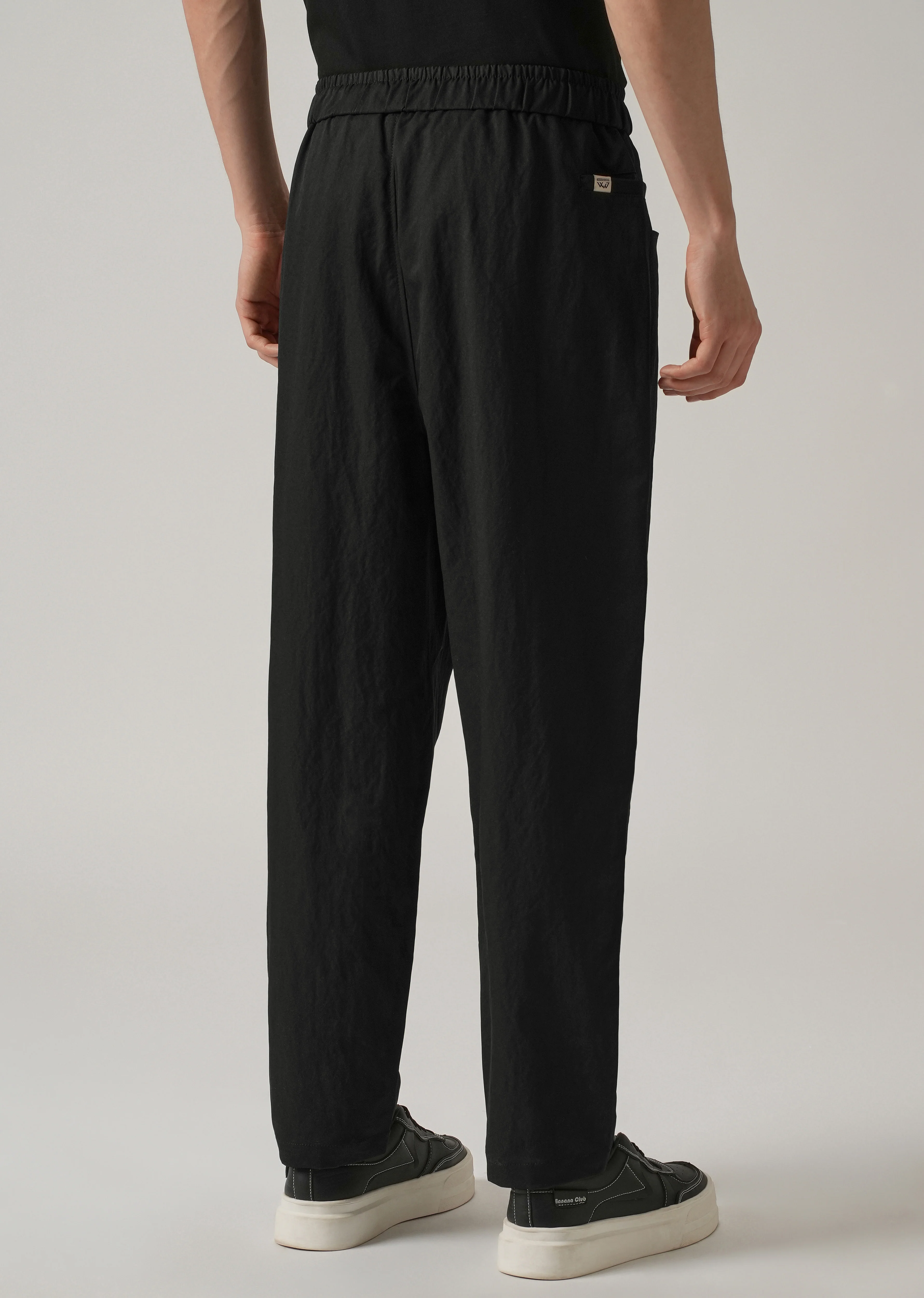 Black Twill Relaxed Fit Pant - Image 2