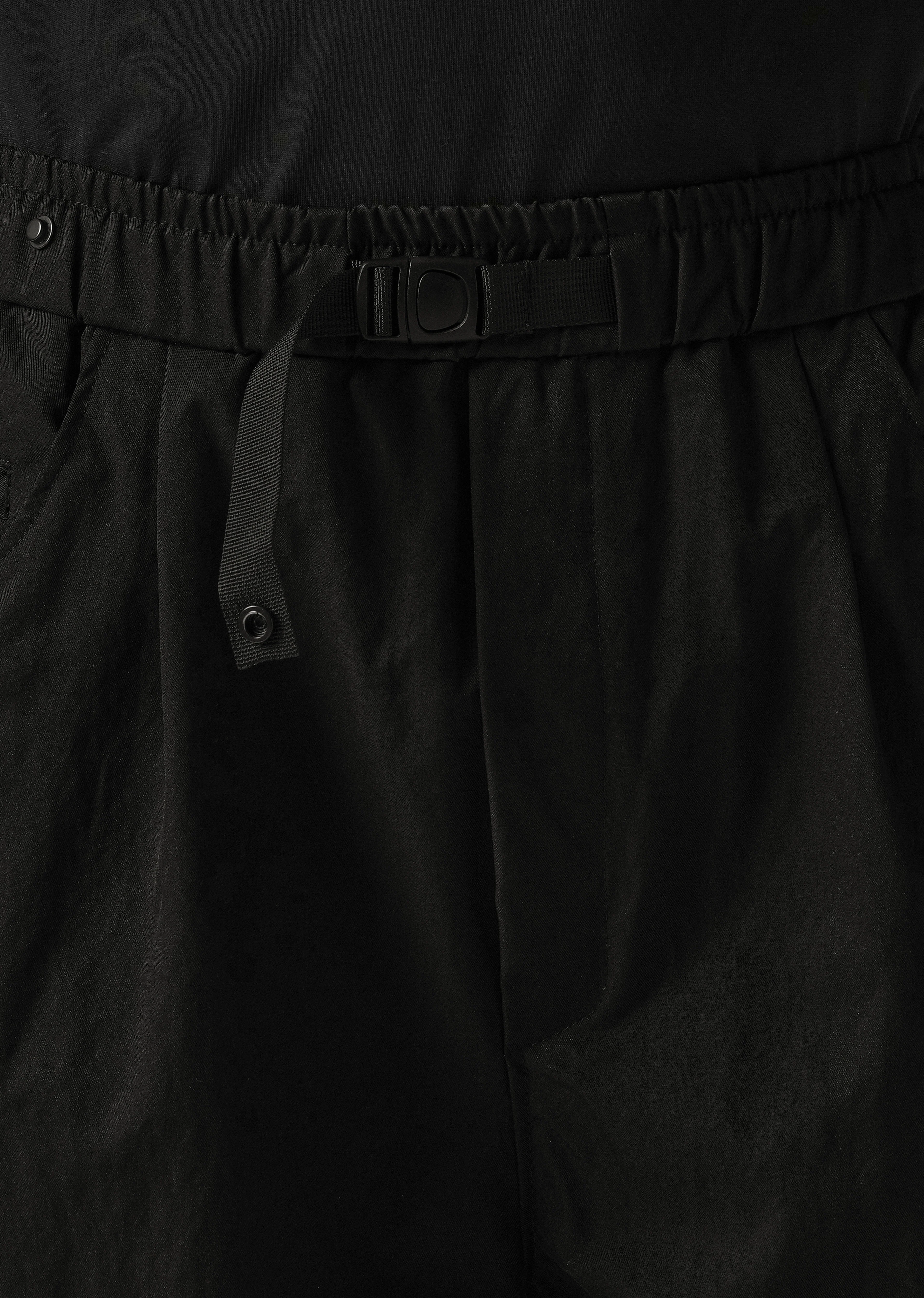Black Twill Relaxed Fit Pant - Image 5