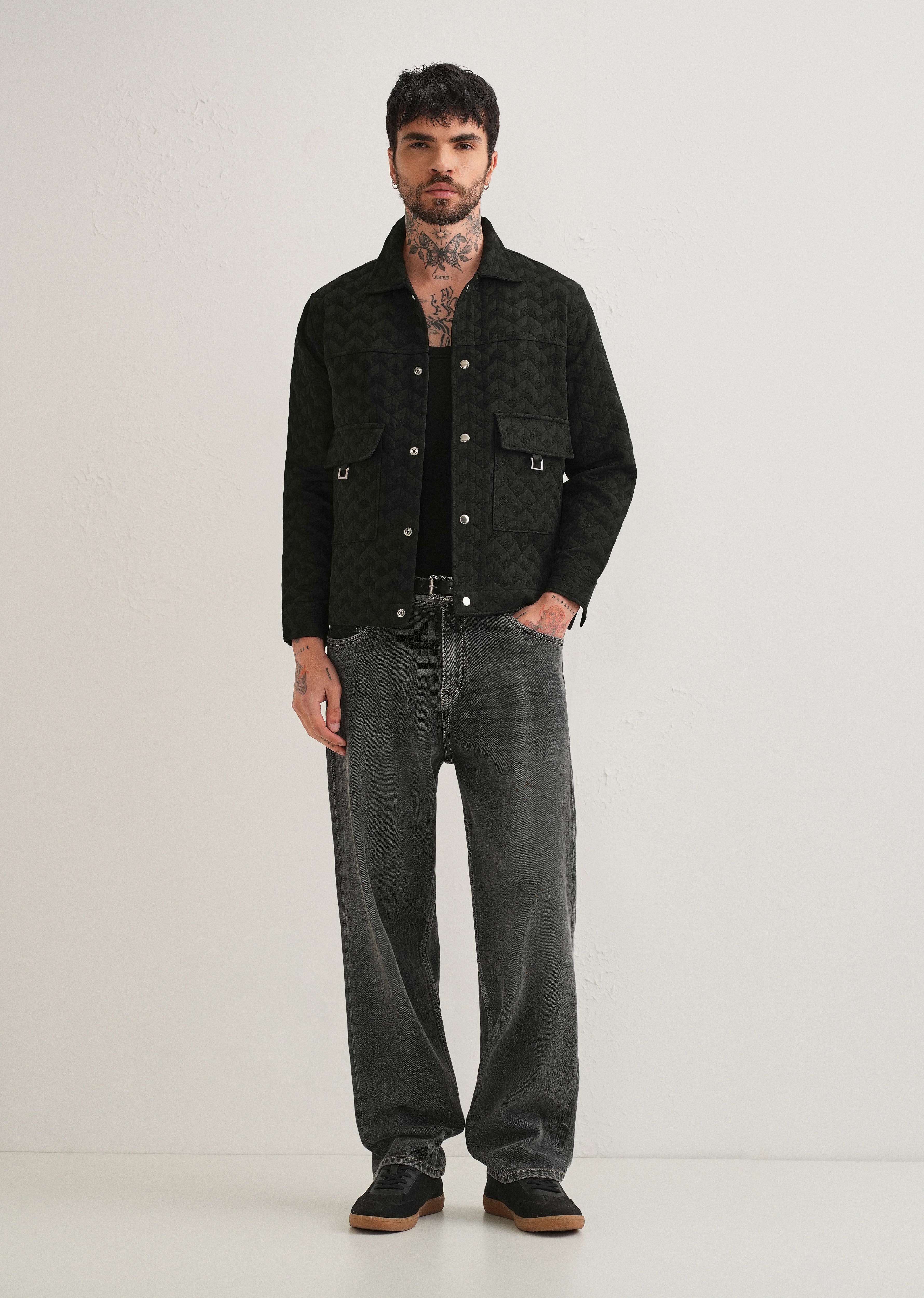 Black Utility Shacket - Image 7