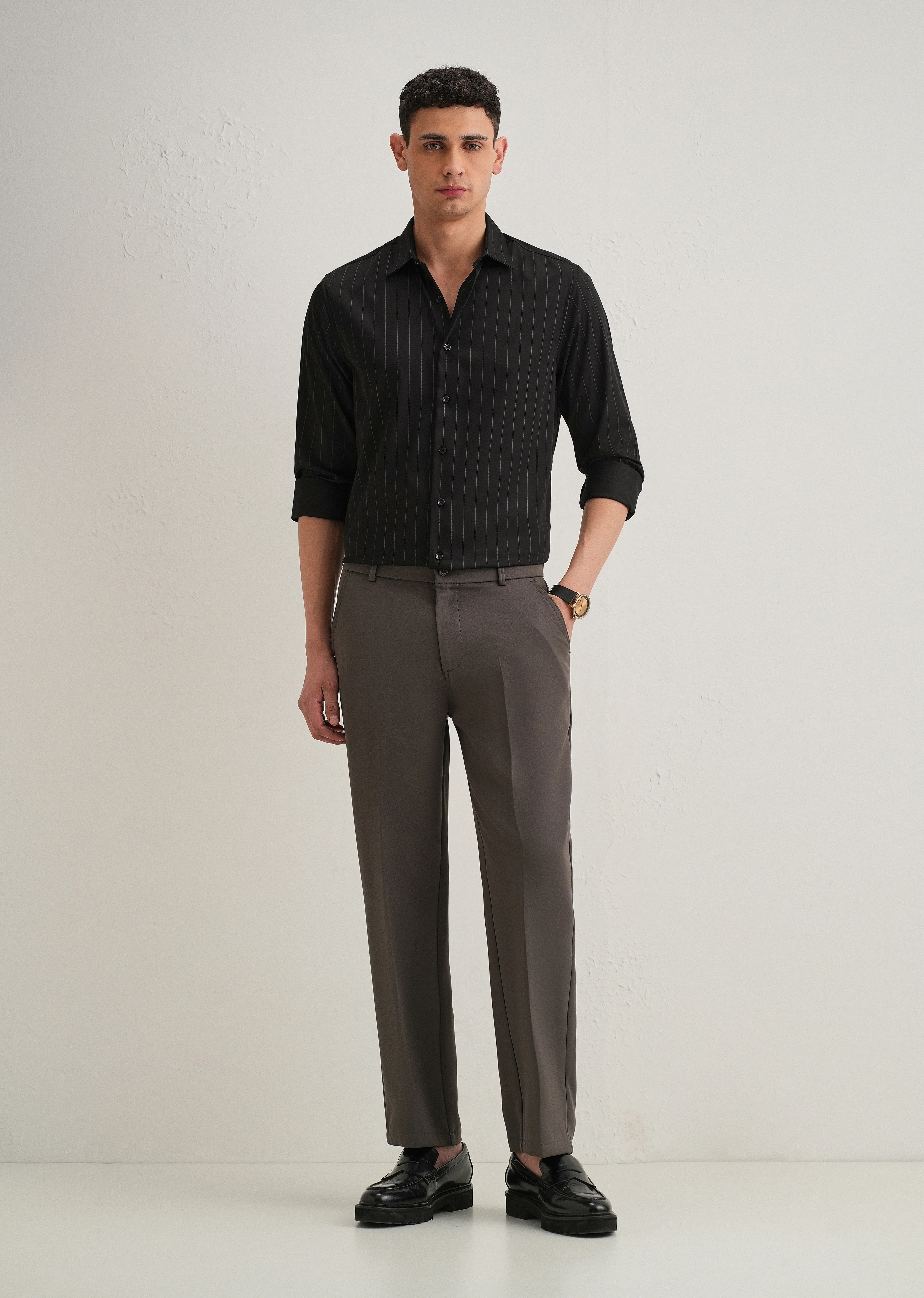 Black Vertical Stripe Shirt - Image 7