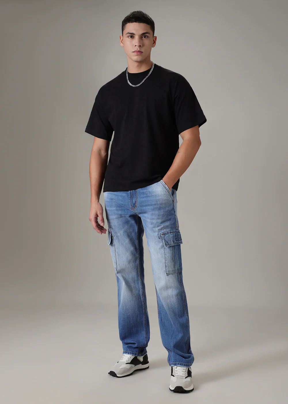 Black Zig Zag Textured T-shirt - Image 6