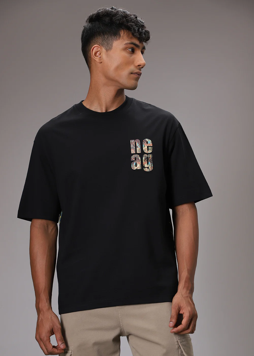 Bloomage Black Oversized T-shirt - Image 3