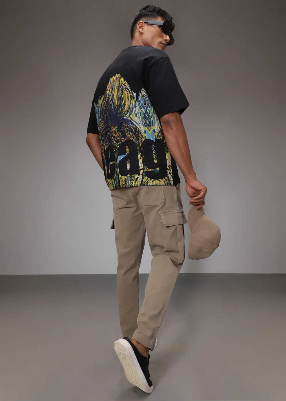 Bloomage Black Oversized T-shirt - Image 4