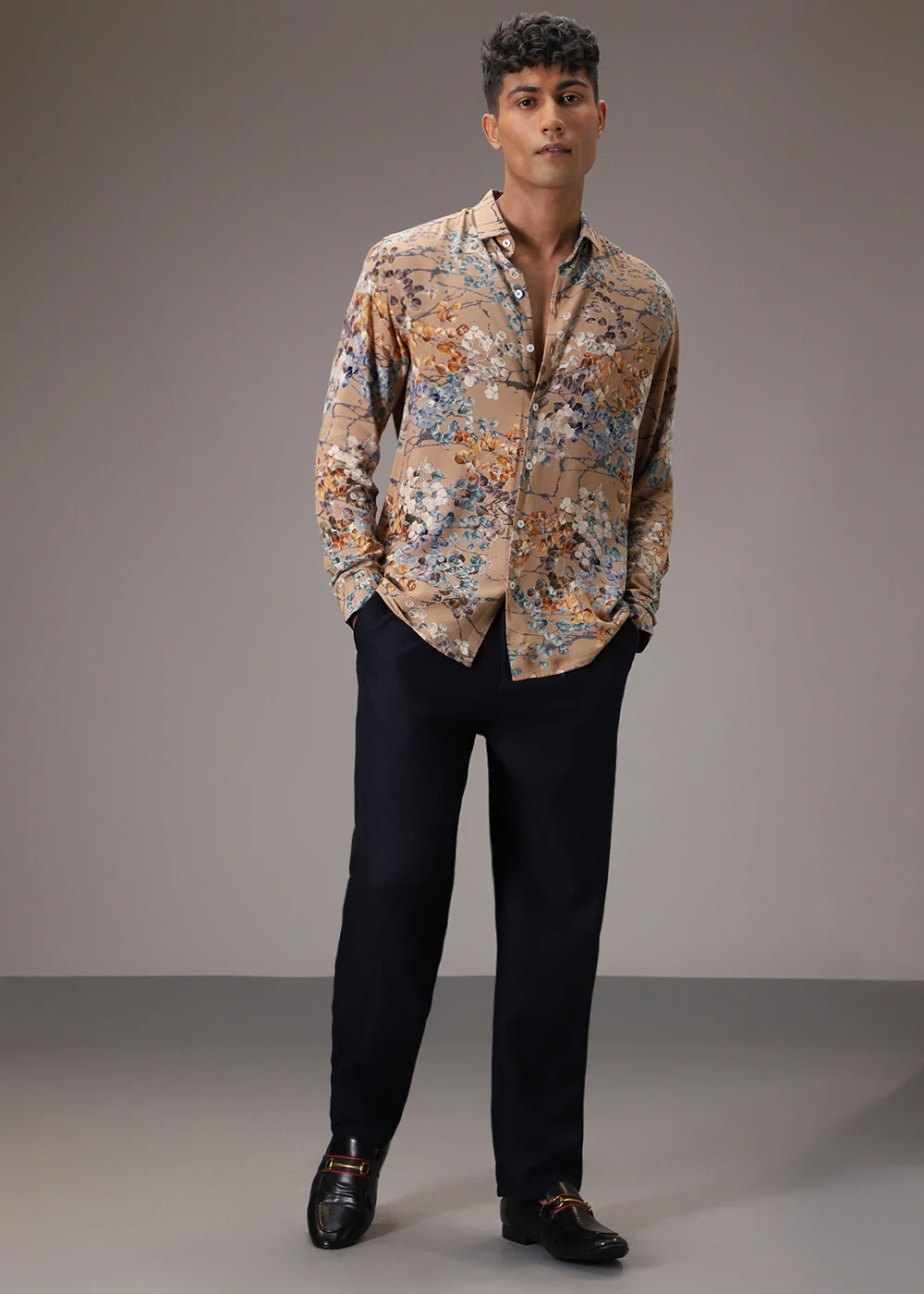 Blossom Beige Feather Shirt - Image 4