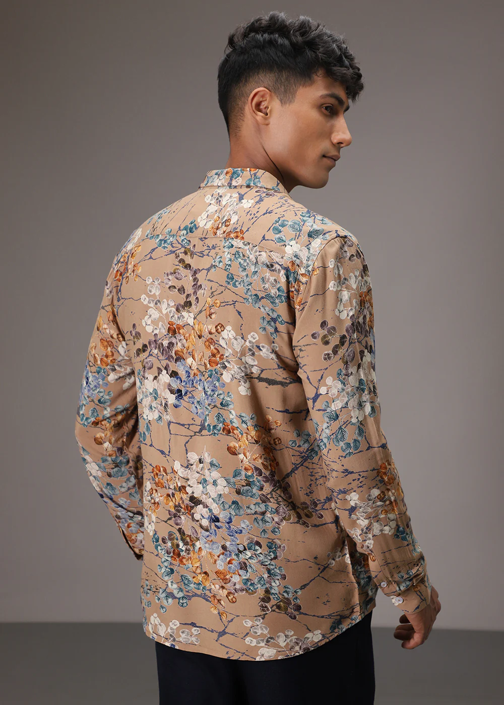 Blossom Beige Feather Shirt - Image 8