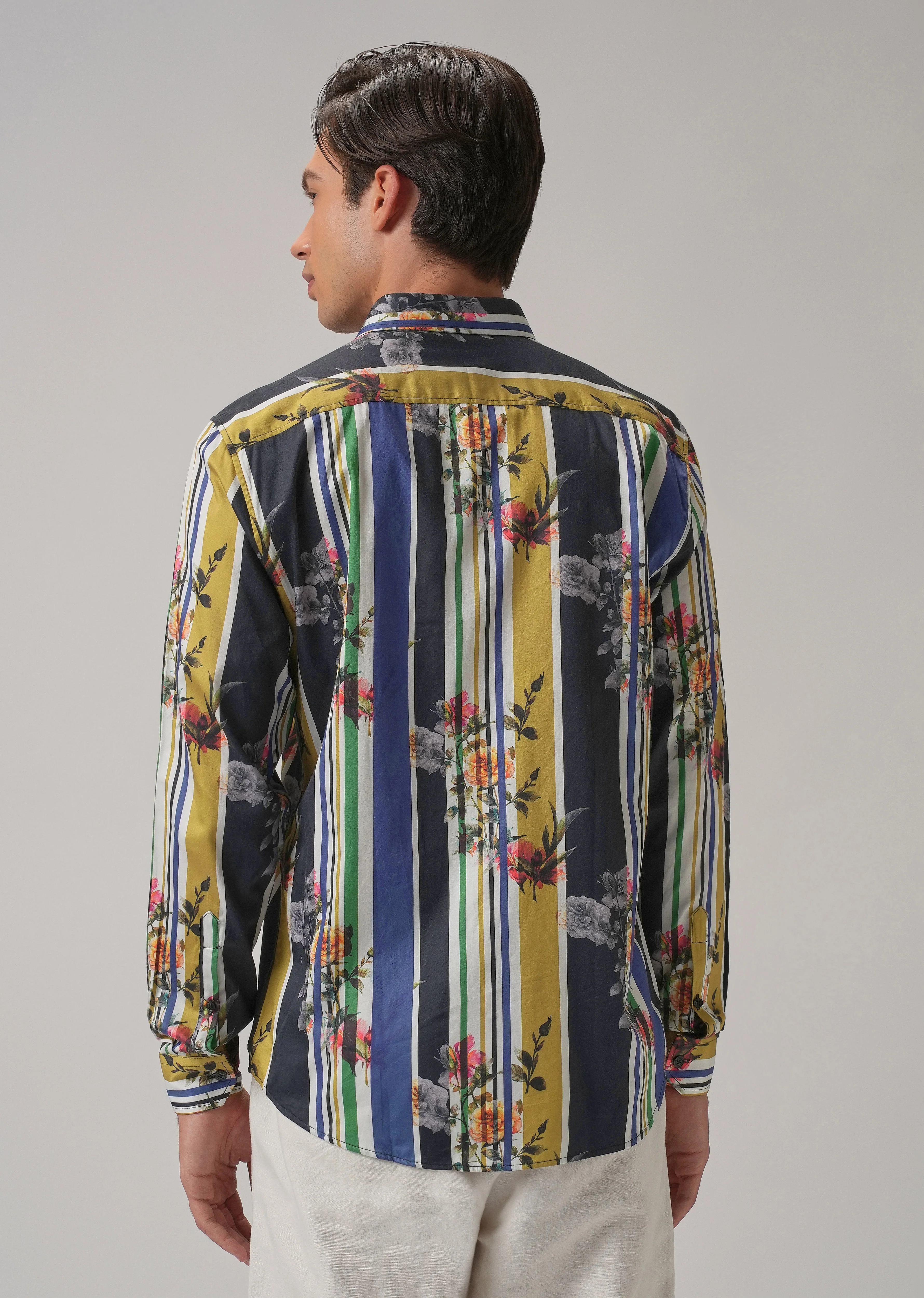 Blossom Full Sleeve Striped Printed Shirt - Image 3