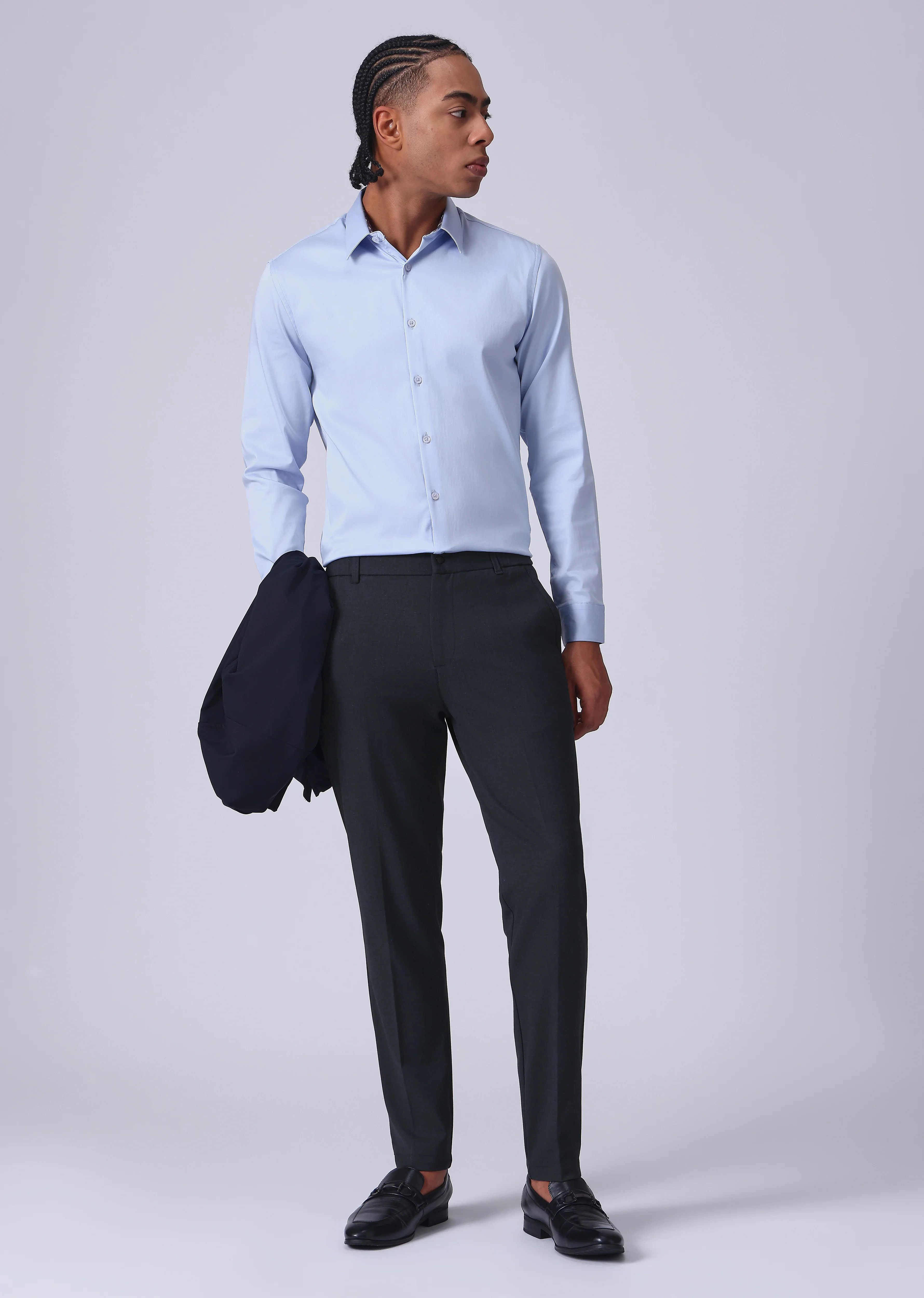 Blue 8 Way Stretch Trousers - Image 6