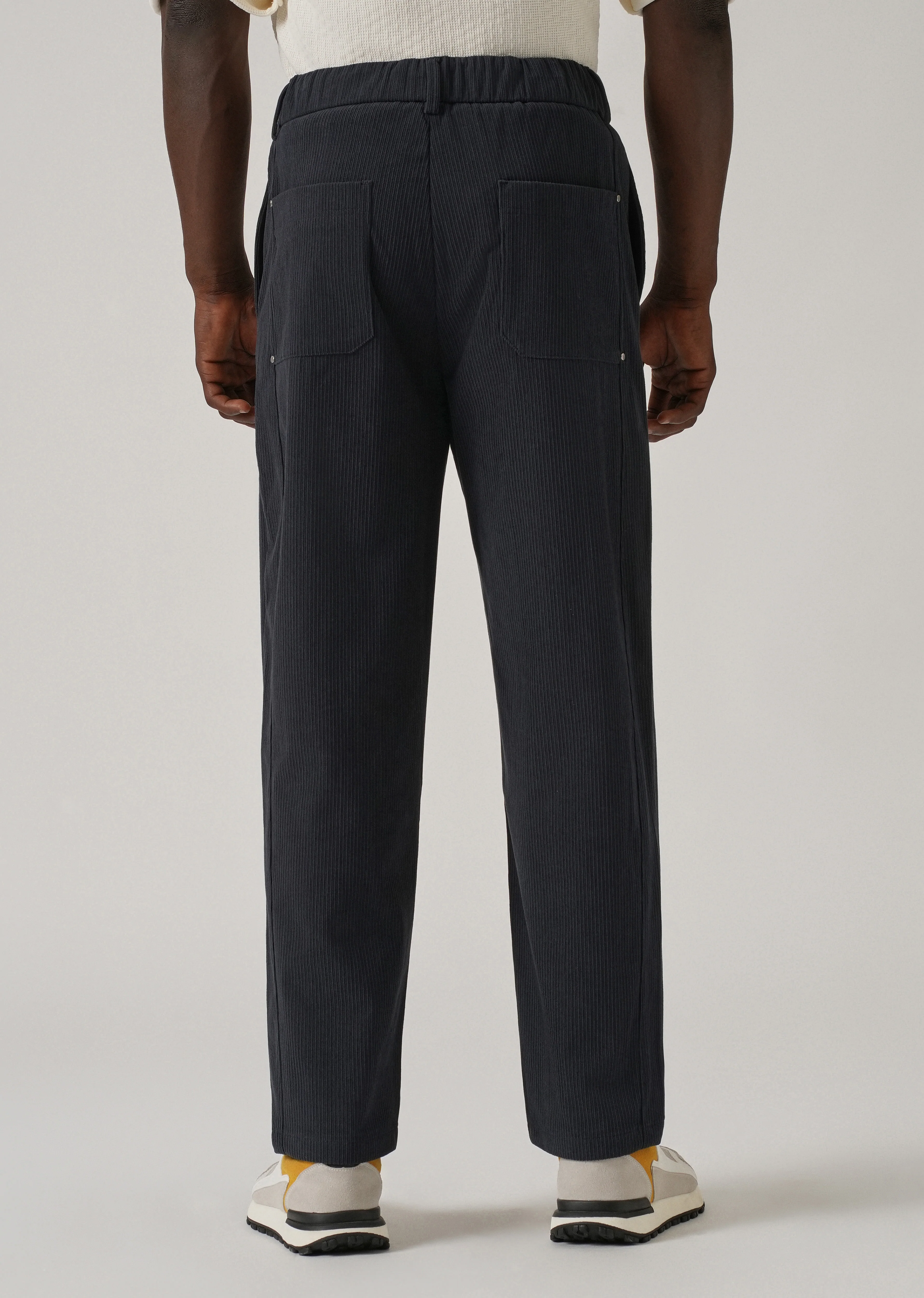 Blue Corduroy Drawstring Pant - Image 2