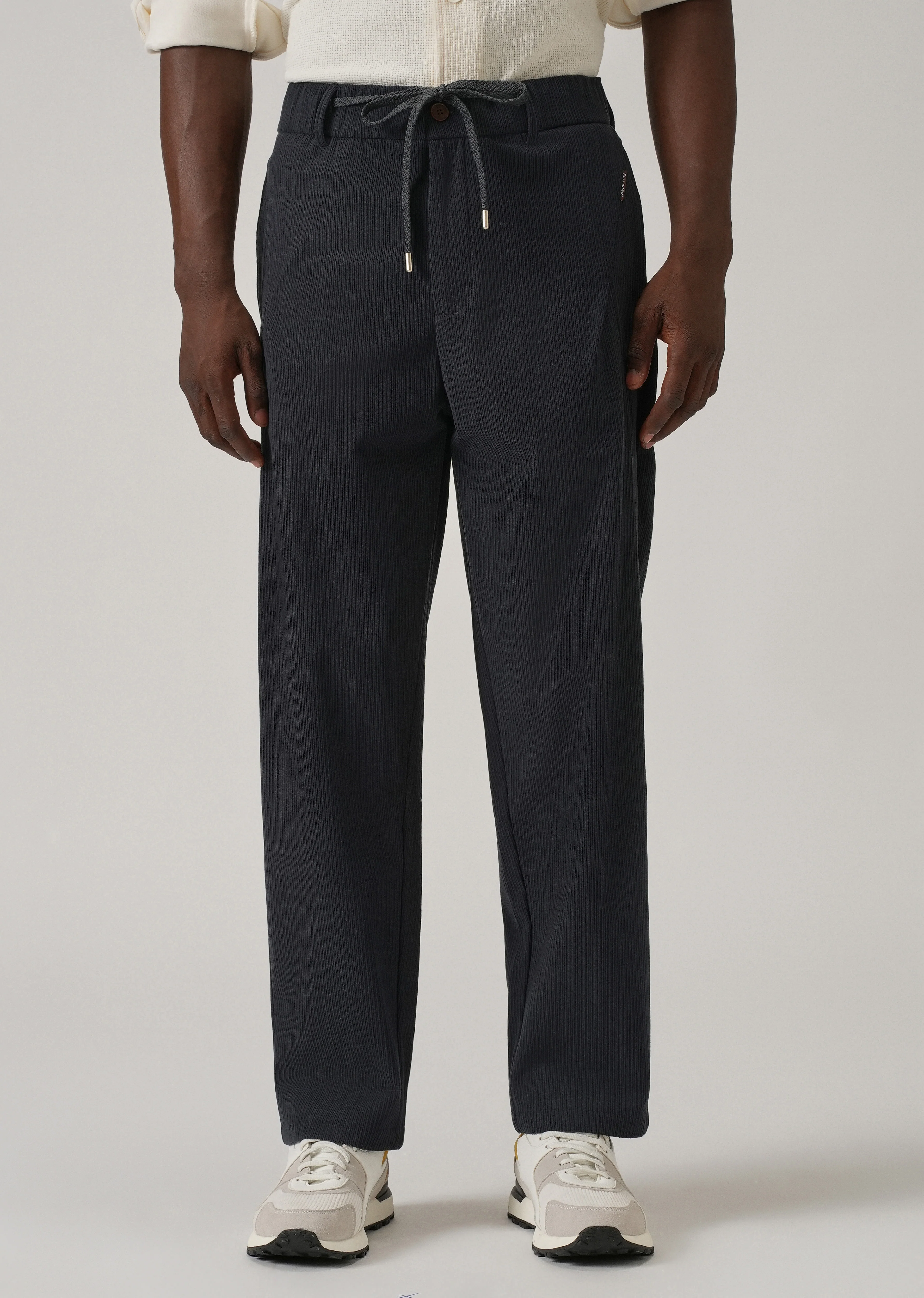 Blue Corduroy Drawstring Pant - Image 3