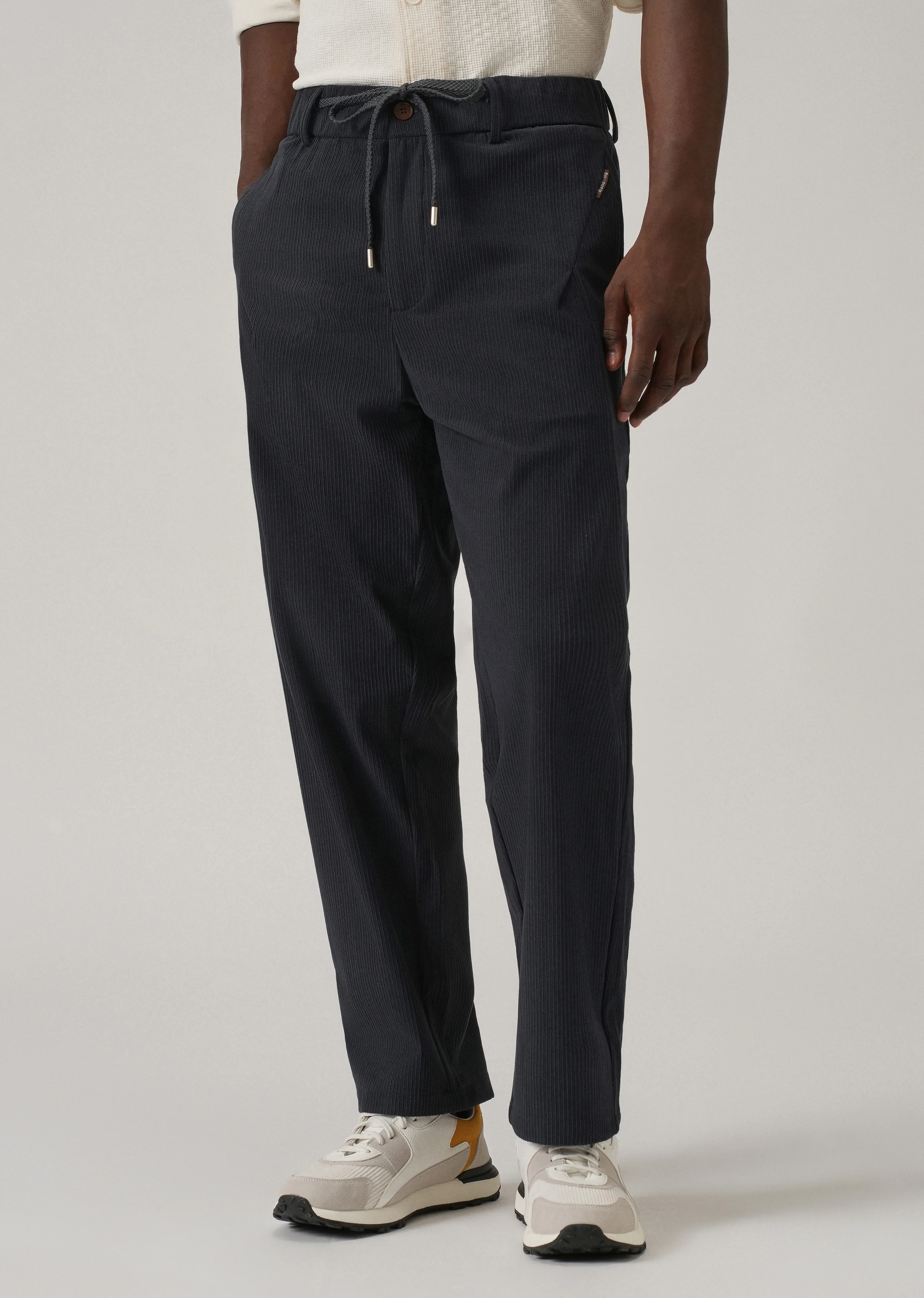 Blue Corduroy Drawstring Pant - Image 4
