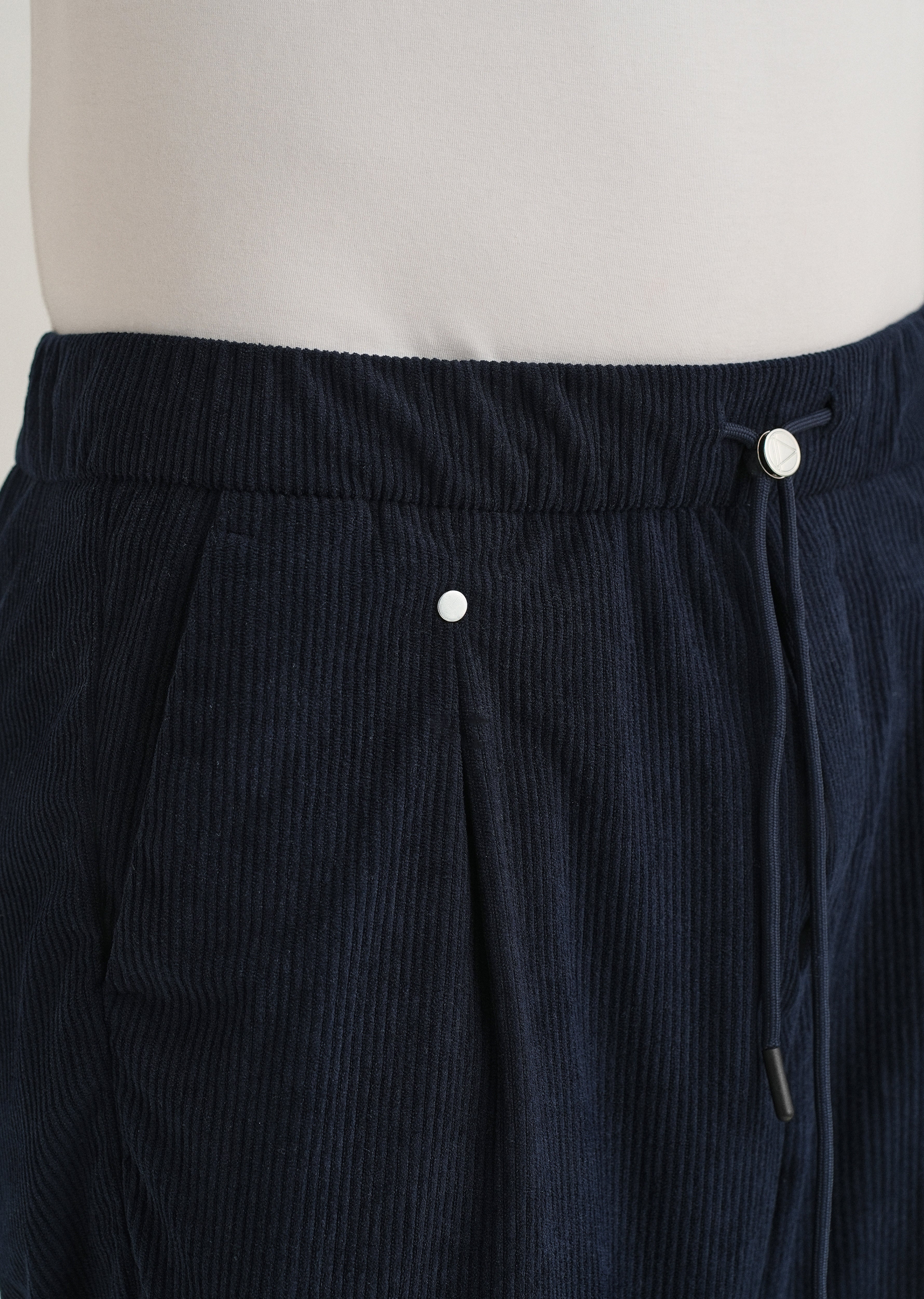 Blue Drawstring Corduroy Pant - Image 5