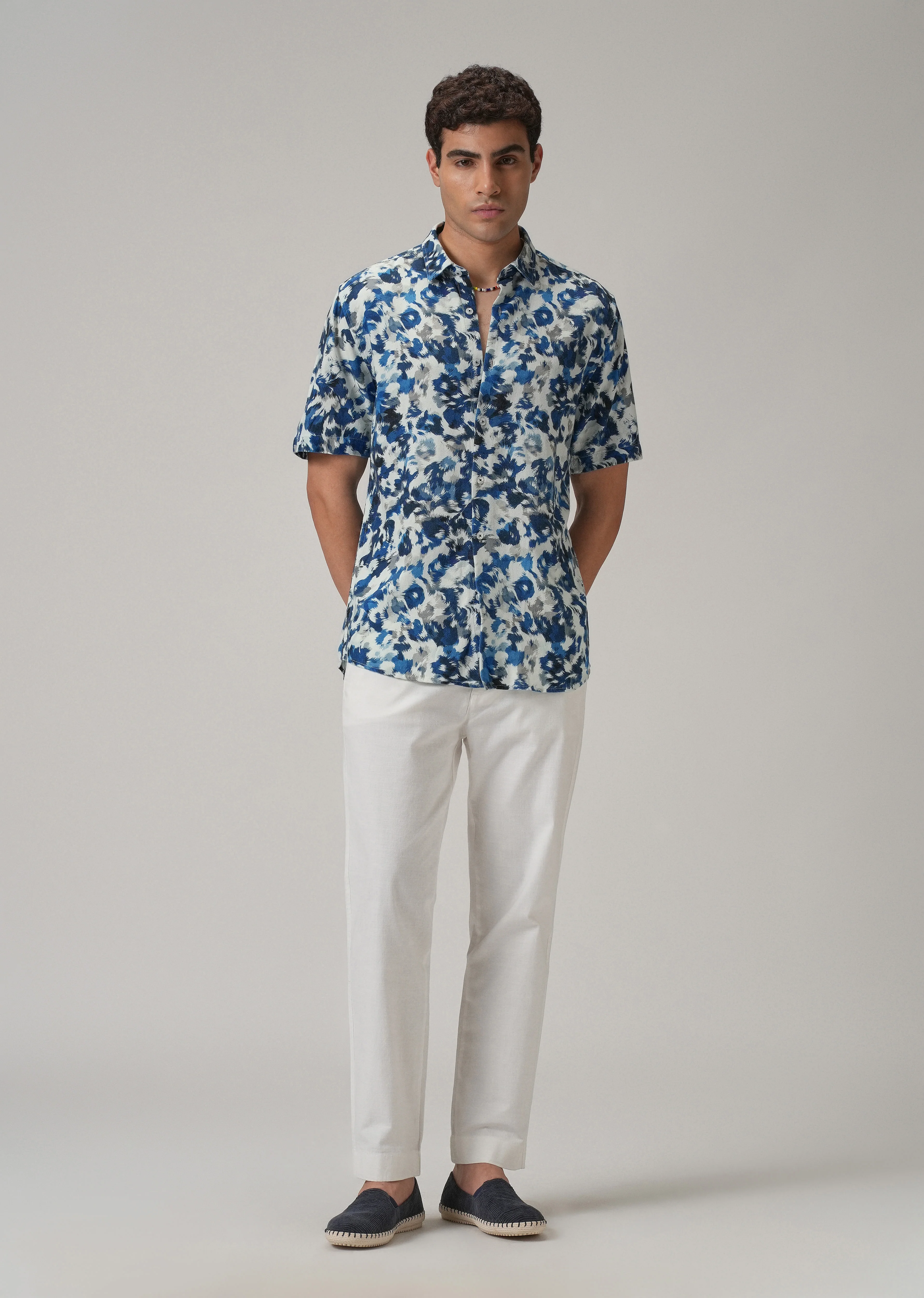 Blue Ethereal Half Sleeve shirt - Image 6