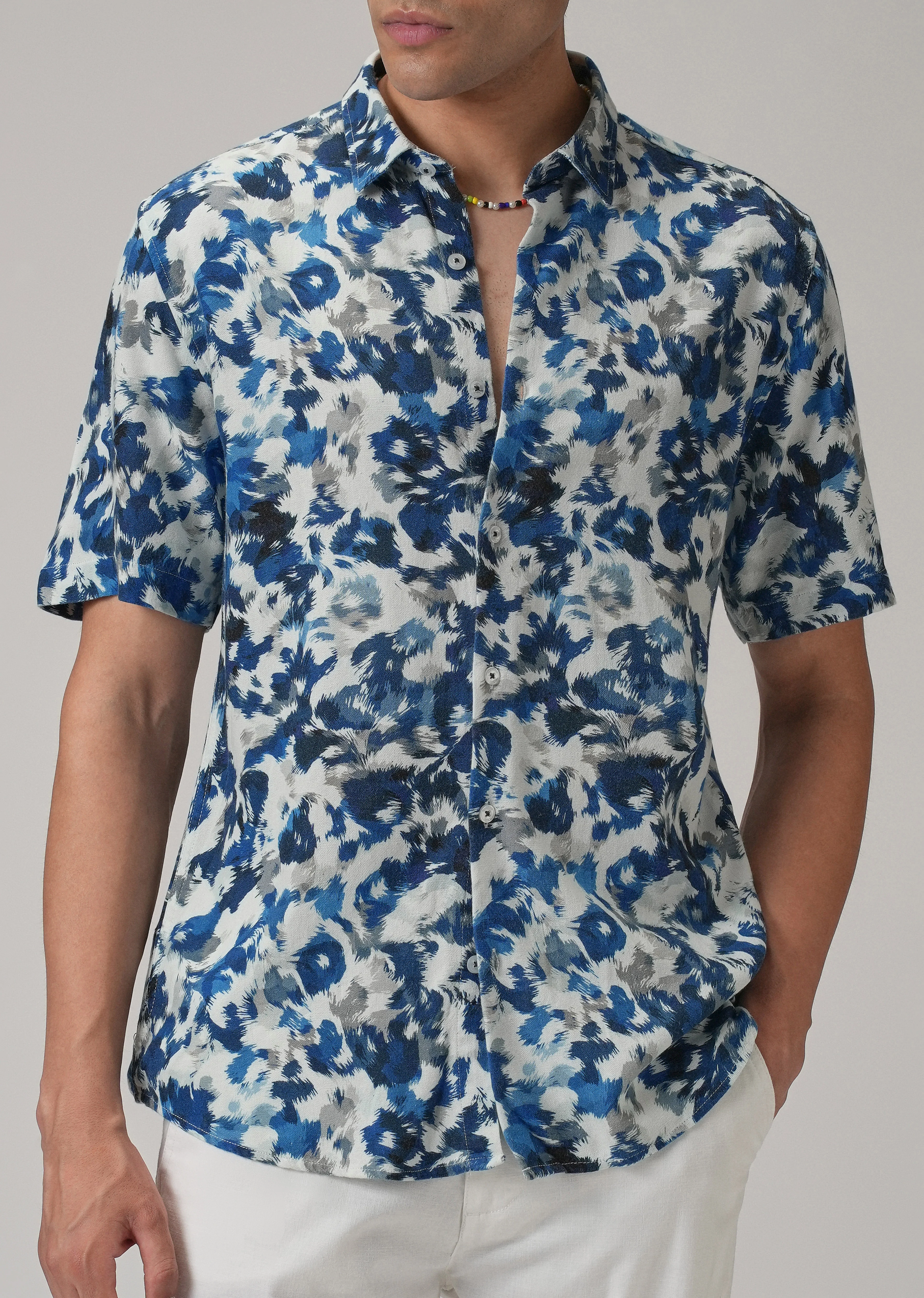 Blue Ethereal Half Sleeve shirt - Image 7