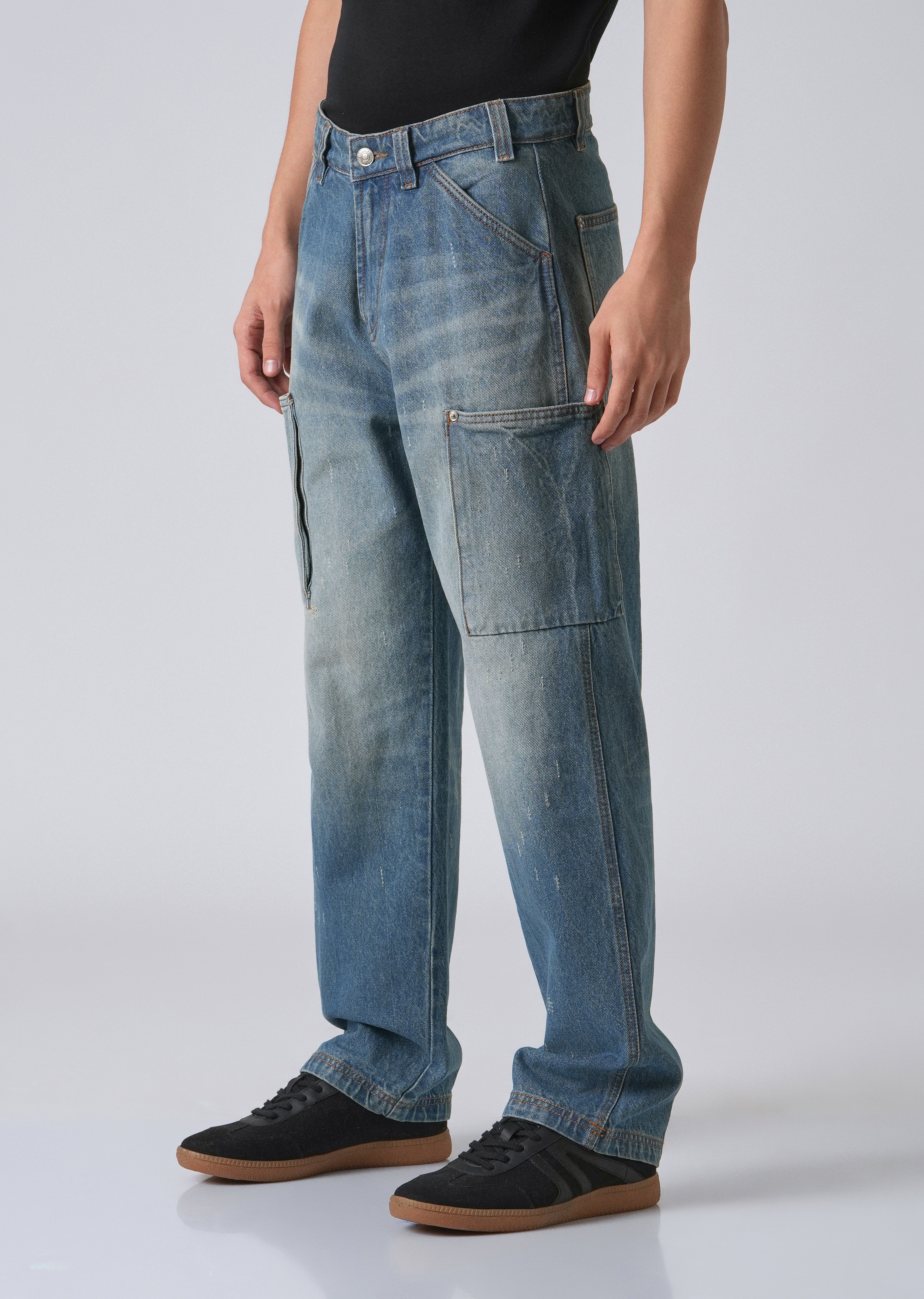 Blue Fade Baggy Fit Denim - Image 4