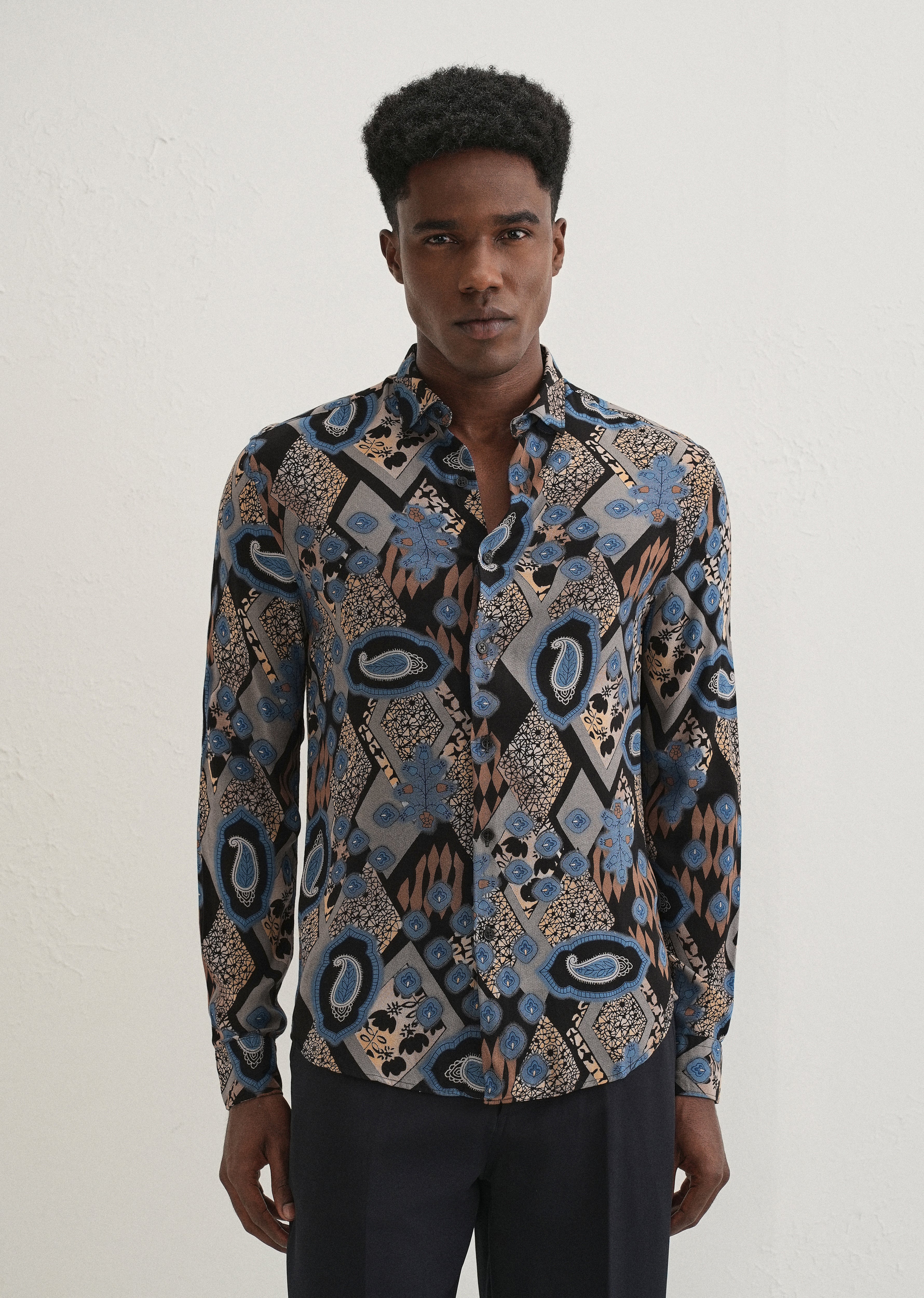 Blue Feather Shirt - Image 4