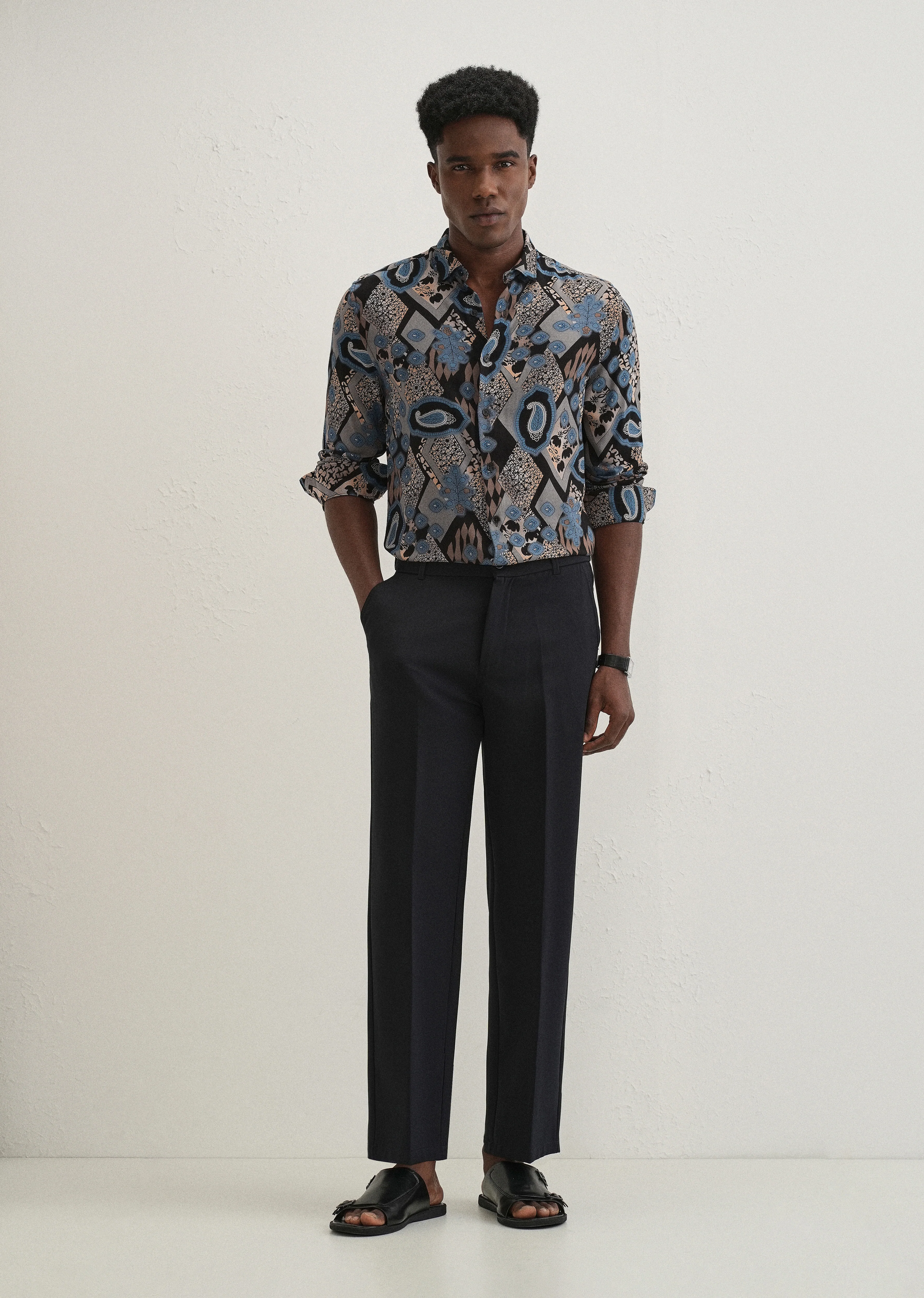 Blue Feather Shirt - Image 6