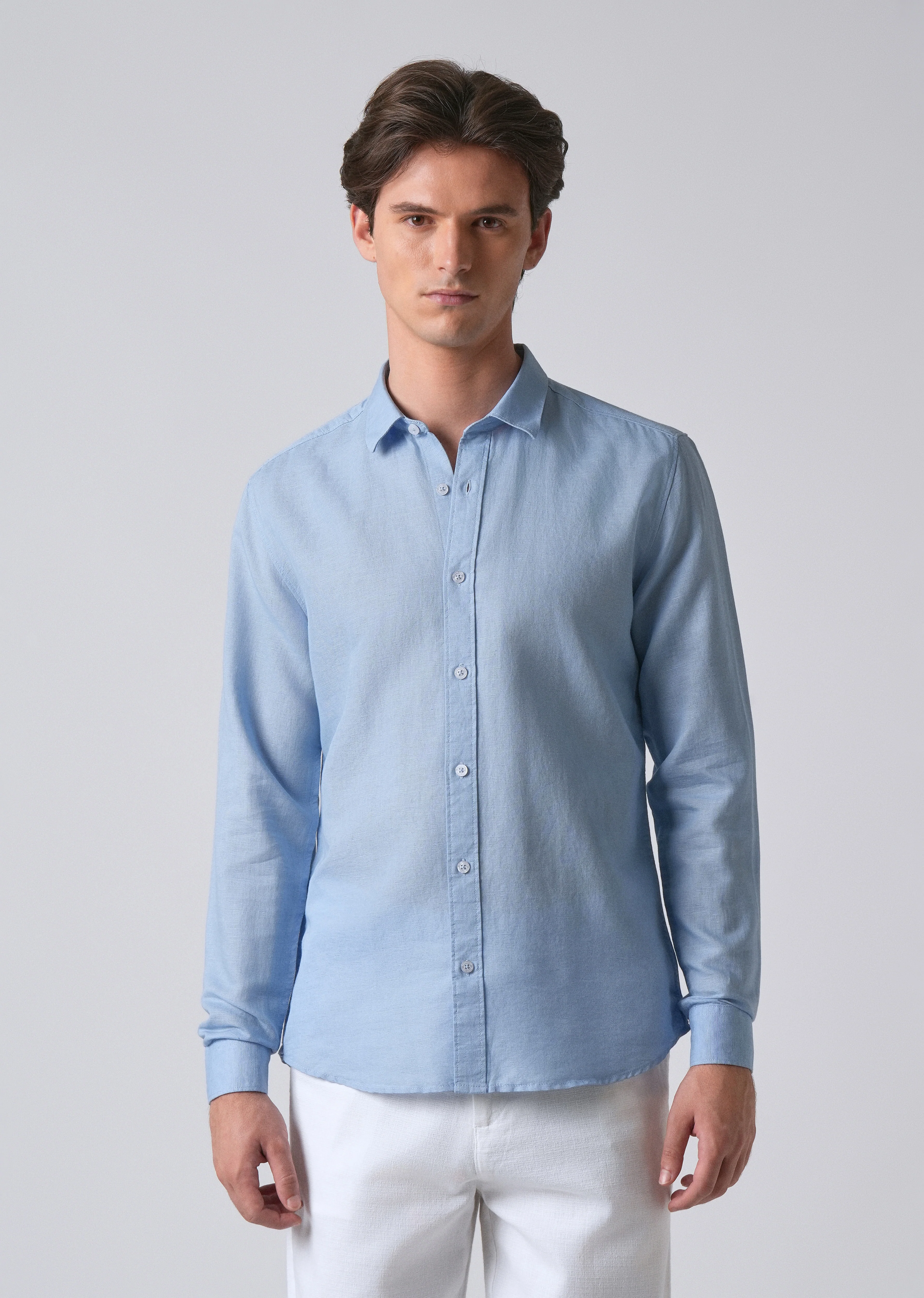 Blue Linen Shirt - Image 3