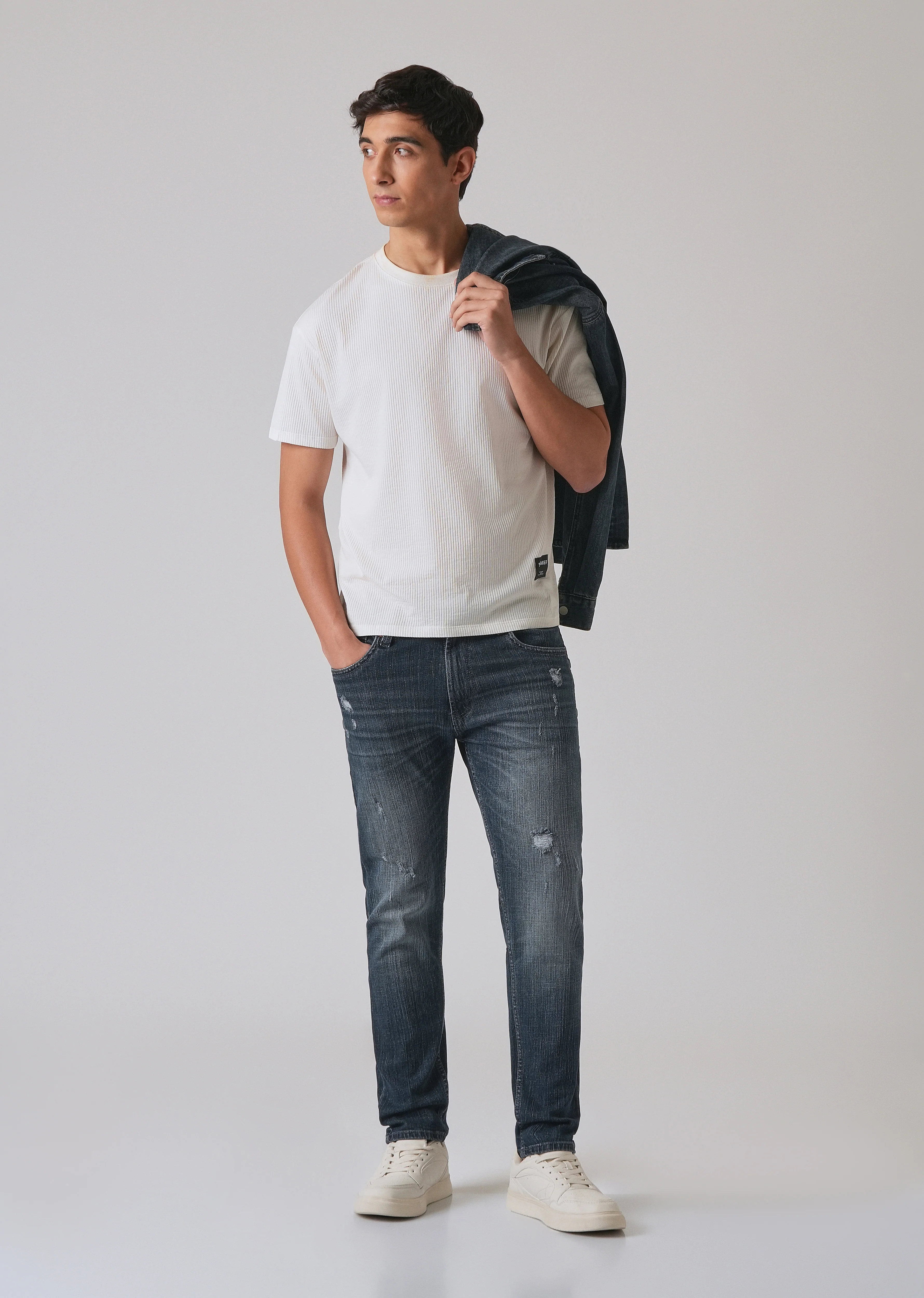 Blue Mid Fade Ankle Slim Fit Denim - Image 6
