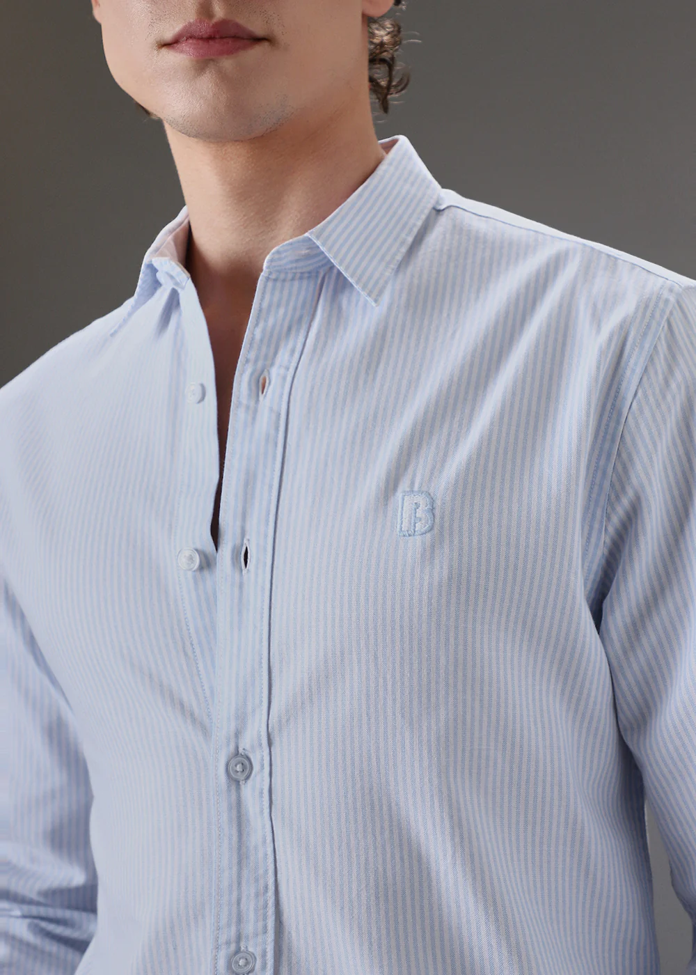 Blue Pin Stripe Shirt - Image 2
