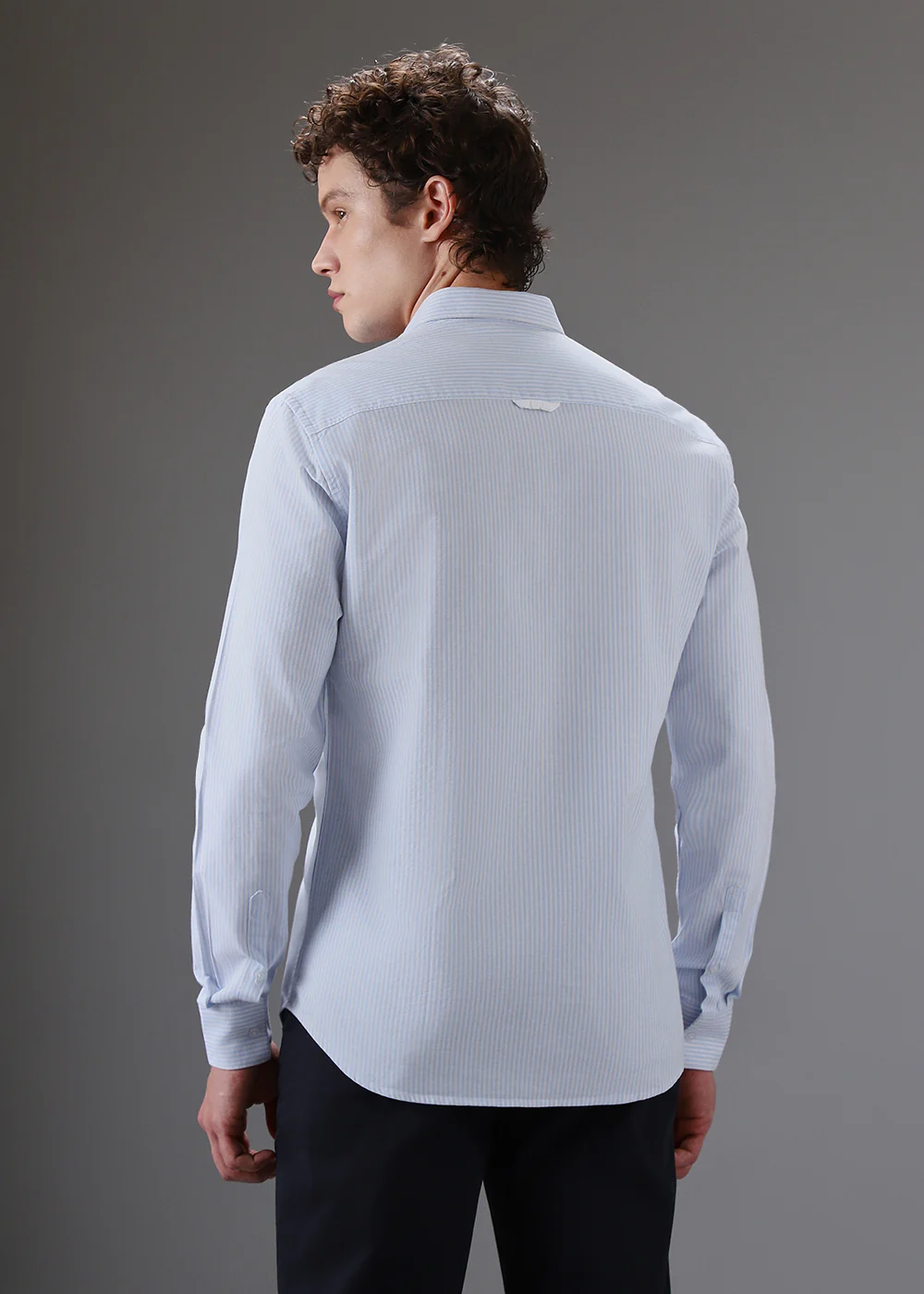 Blue Pin Stripe Shirt - Image 4