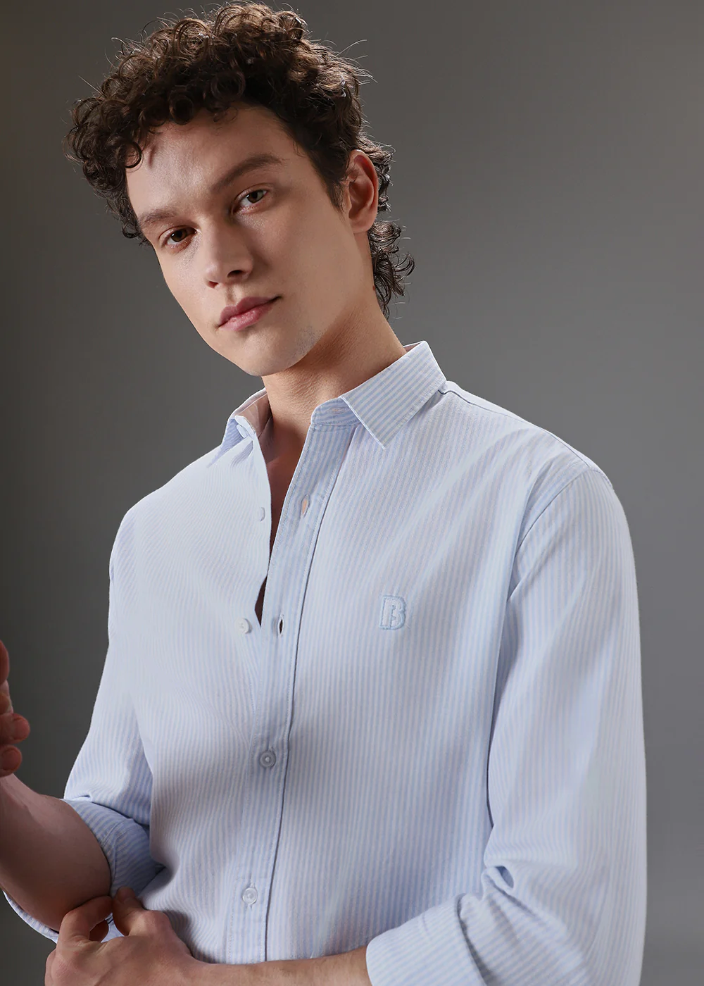 Blue Pin Stripe Shirt - Image 5