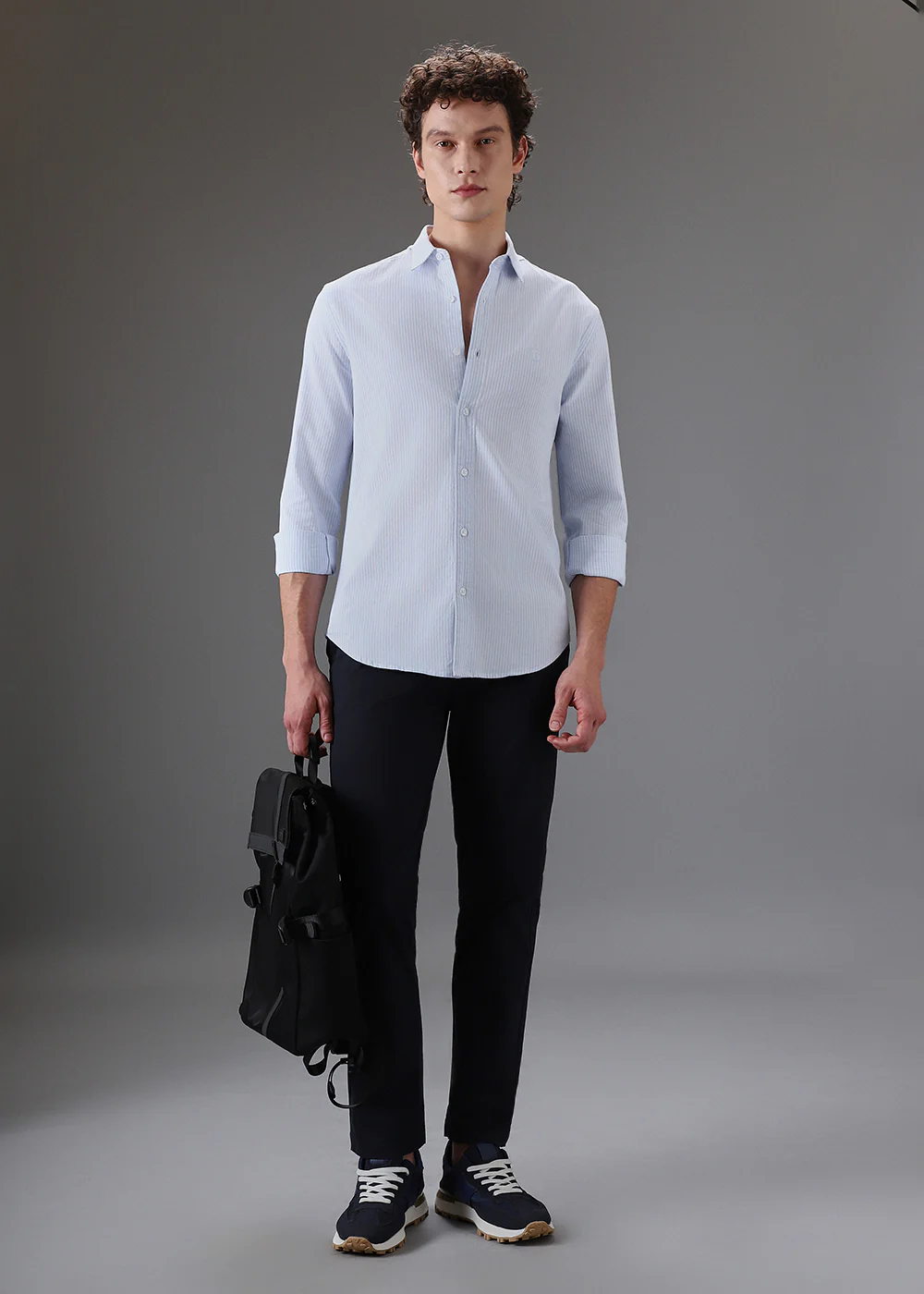 Blue Pin Stripe Shirt - Image 6