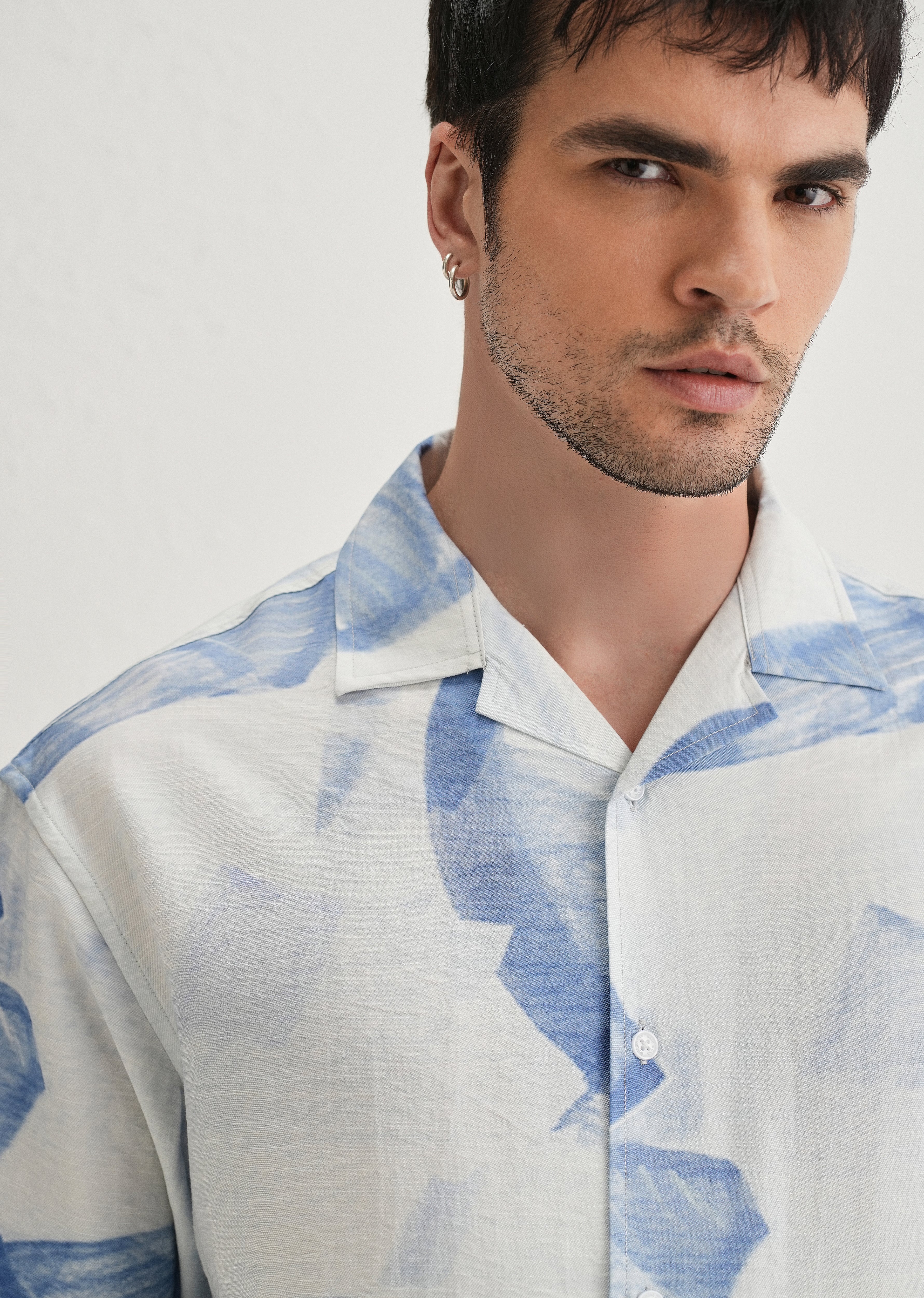 Blue Riviera Wash Printed Shirt - Image 5