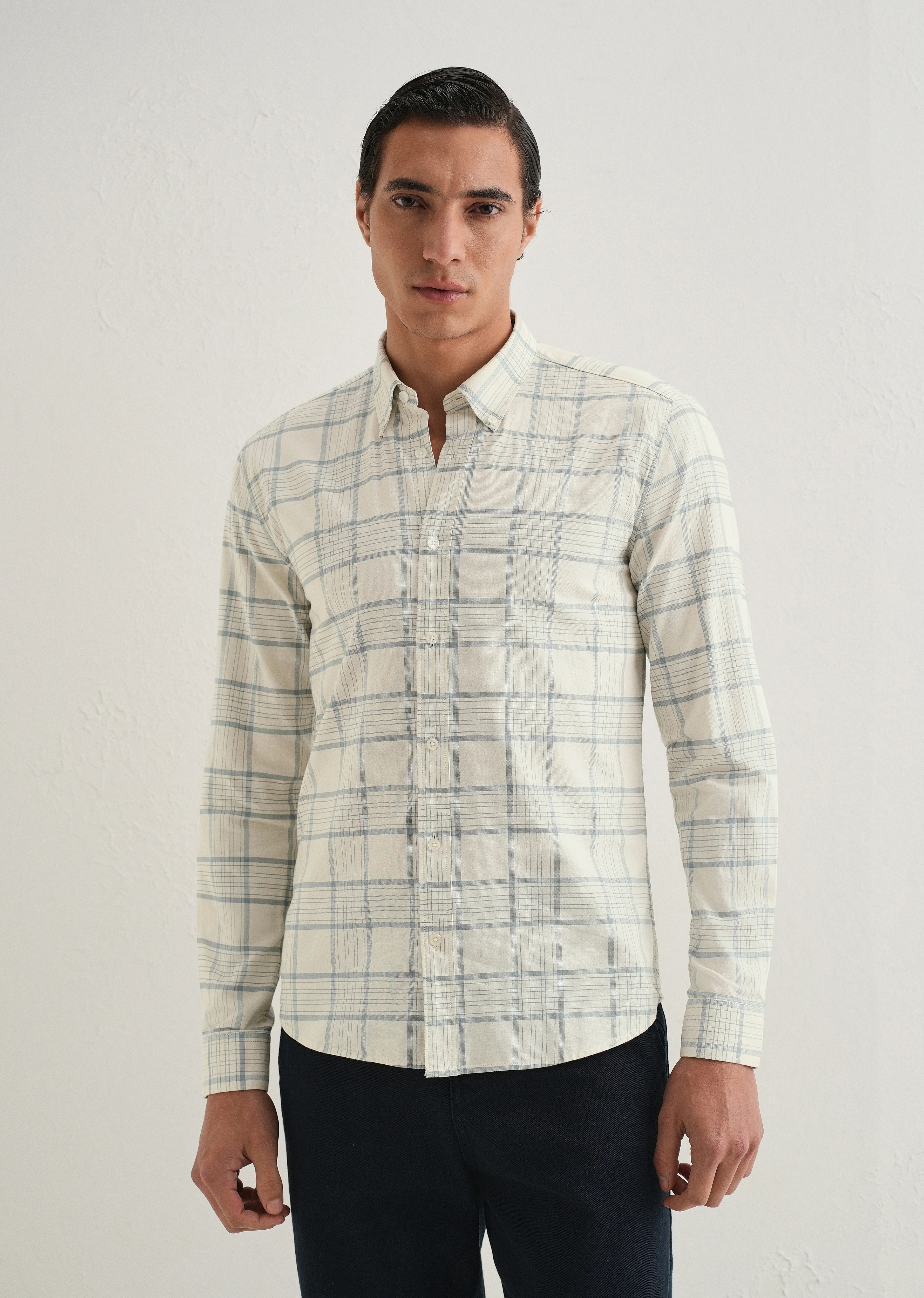 Blue Tattersall Check Shirt - Image 4
