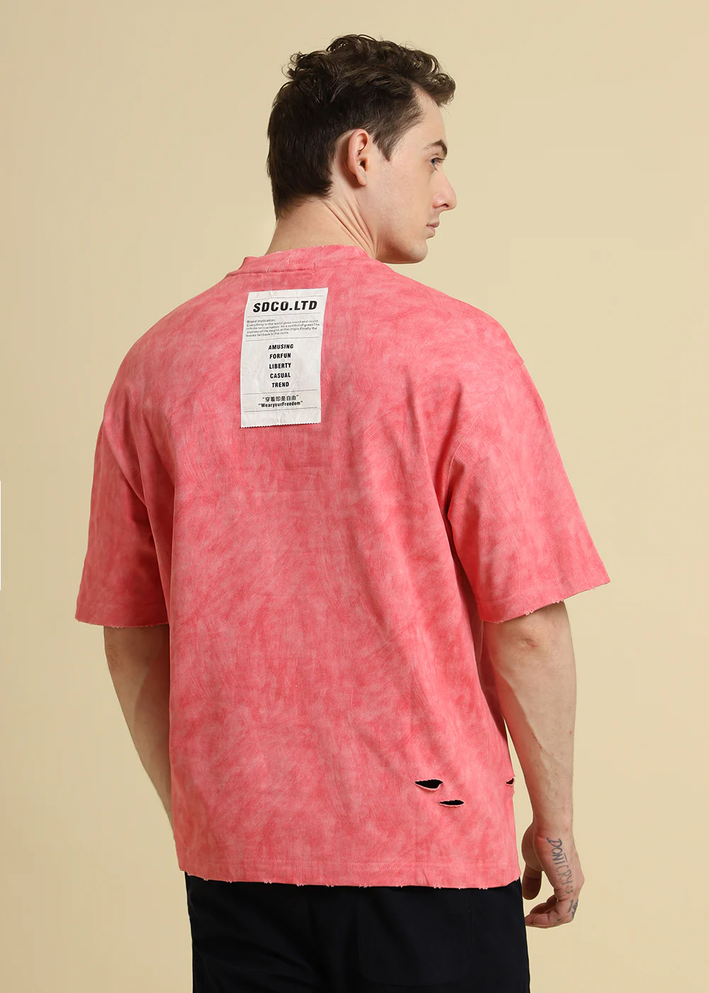 Blush Wash Oversized T-shirt - Image 4