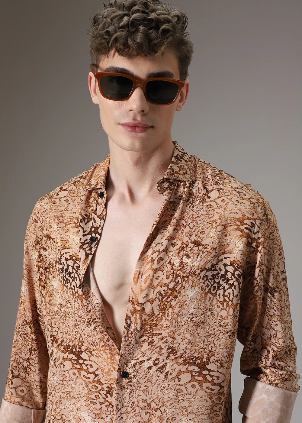 Boa Brown Feather Shirt - Image 8