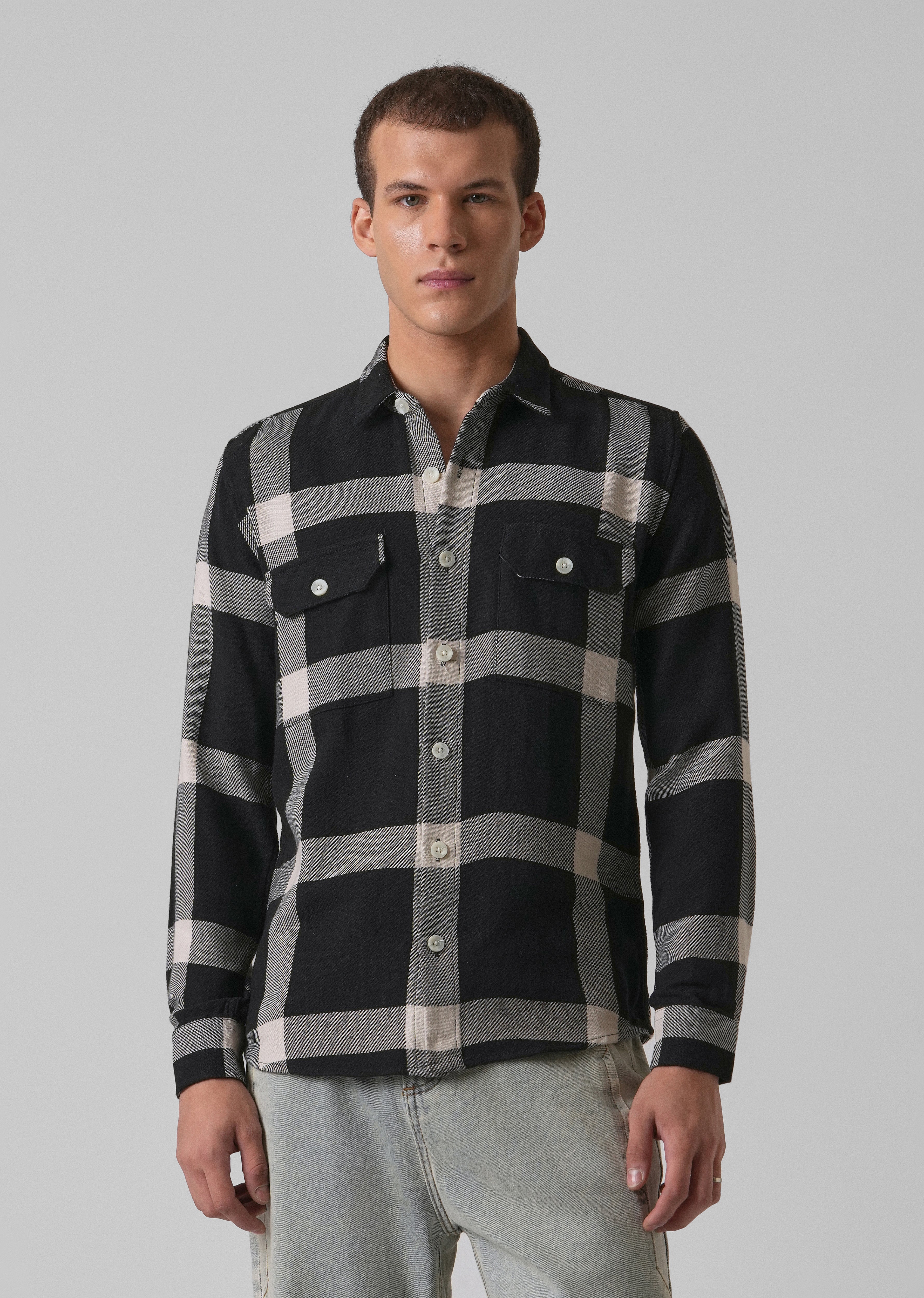 Bold Classic Brushed Cotton Check Shirt - Image 3