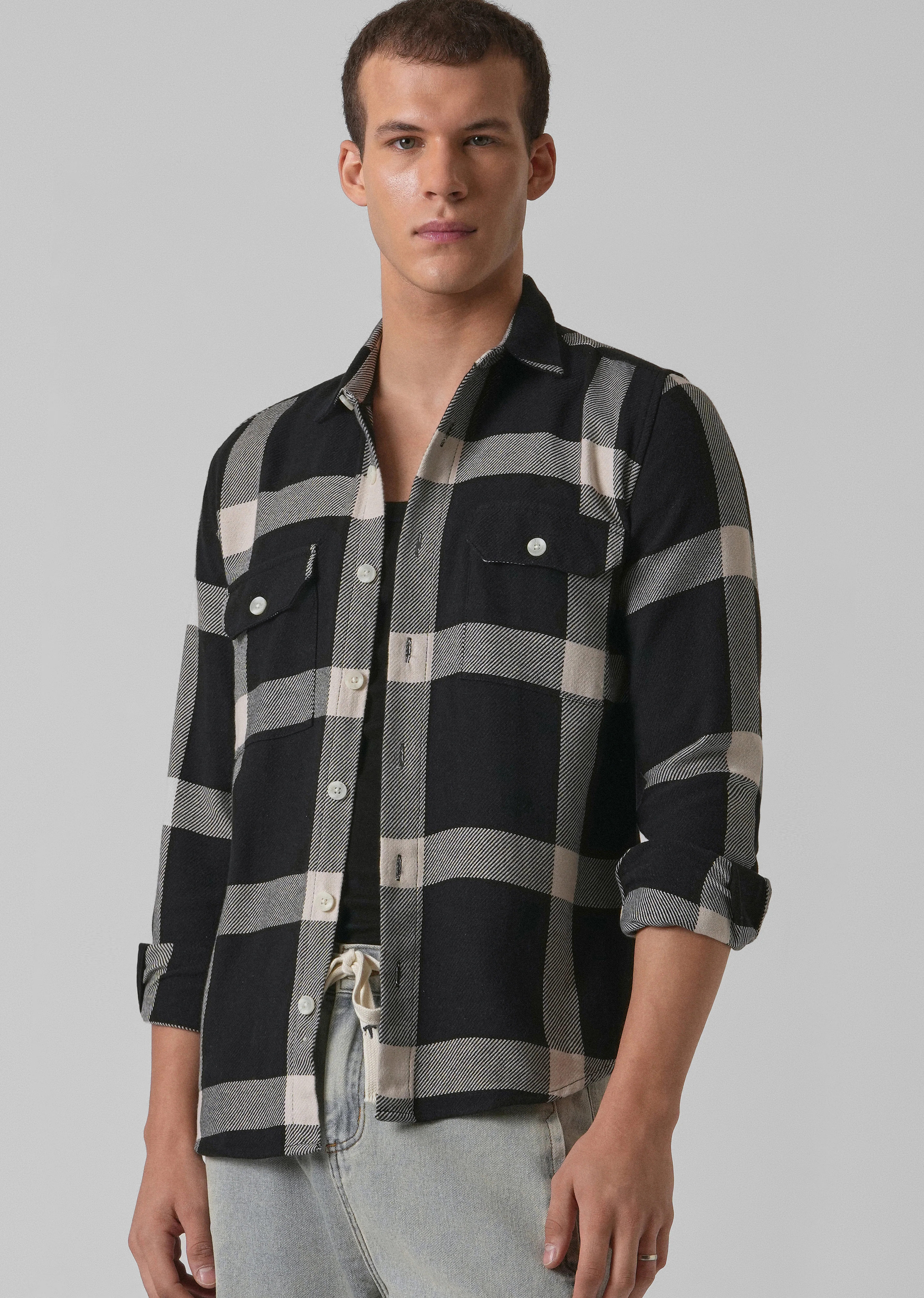 Bold Classic Brushed Cotton Check Shirt - Image 7