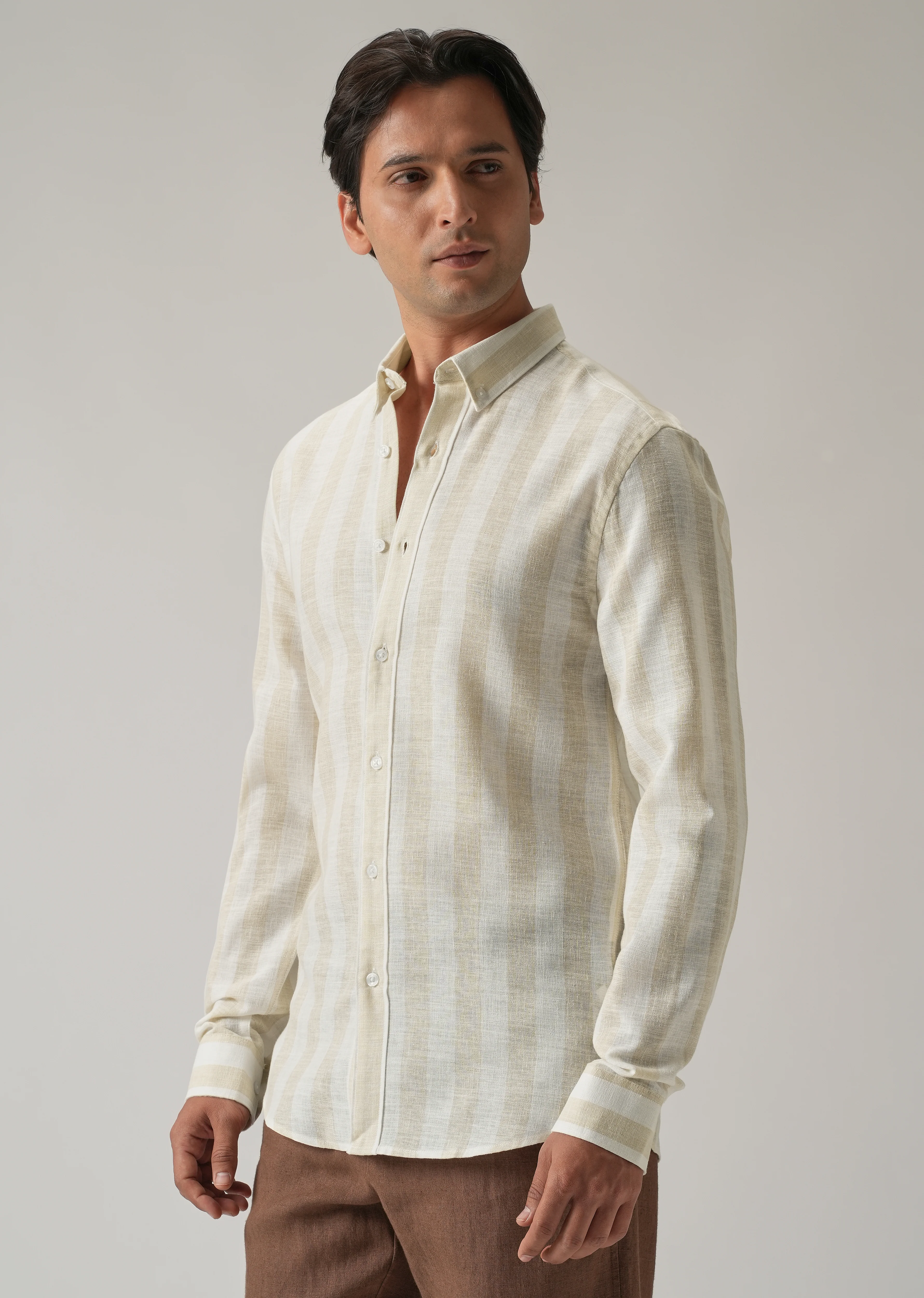 Boulder Beige Cosmos Blended Linen Shirt - Image 4