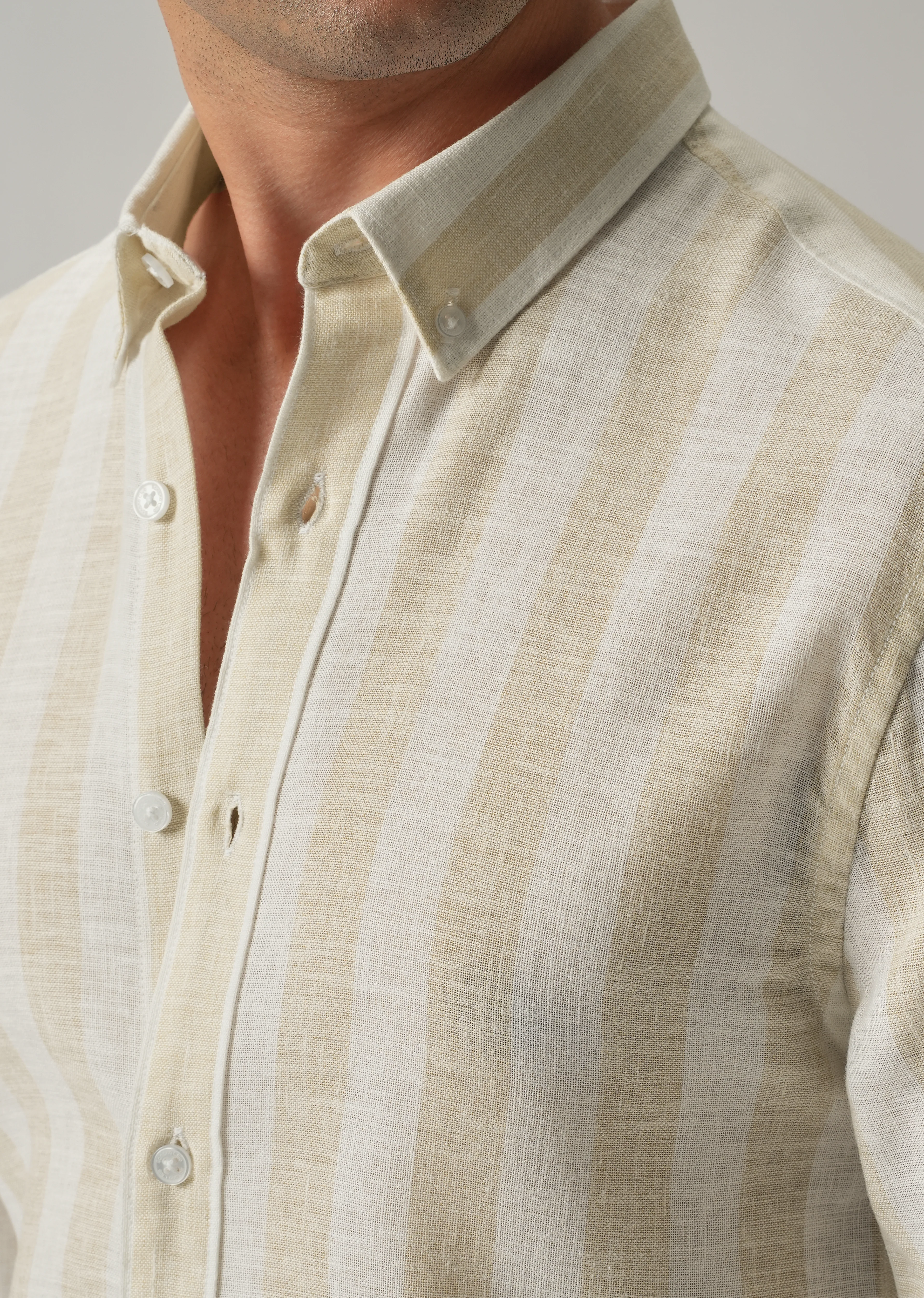 Boulder Beige Cosmos Blended Linen Shirt - Image 5
