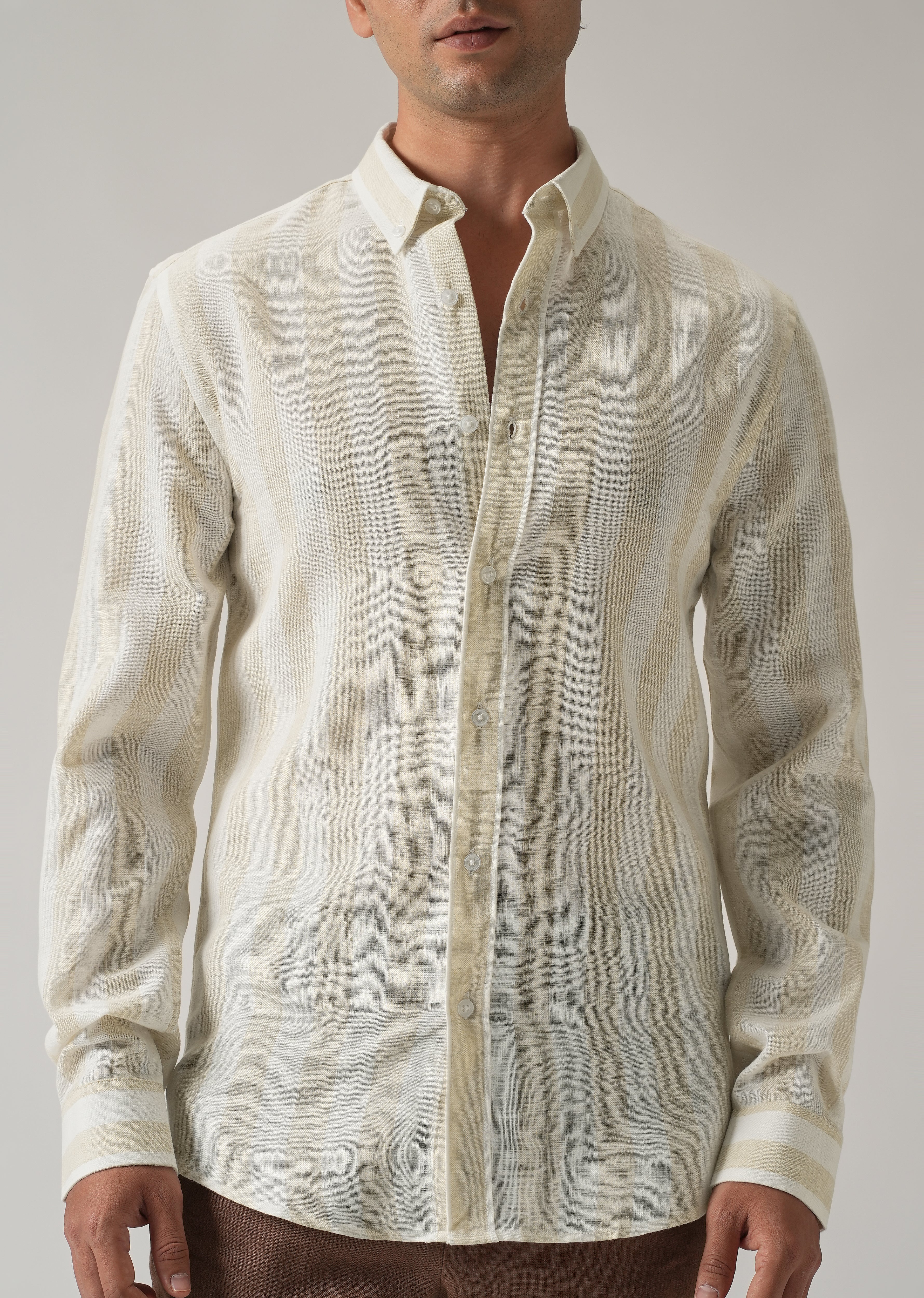 Boulder Beige Cosmos Blended Linen Shirt - Image 7