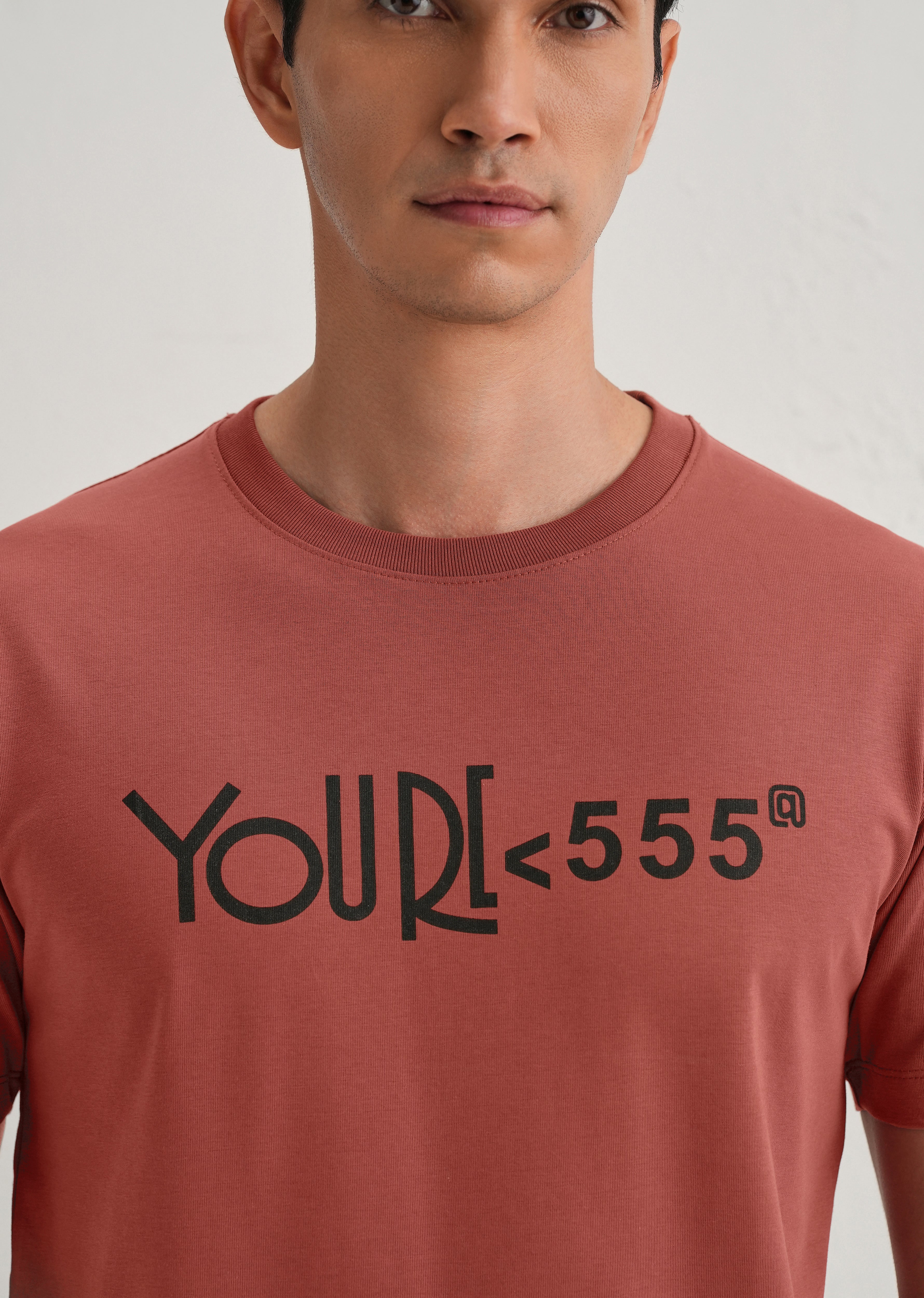 Brick Red Artistic Silhouette Back Print T- Shirt - Image 6