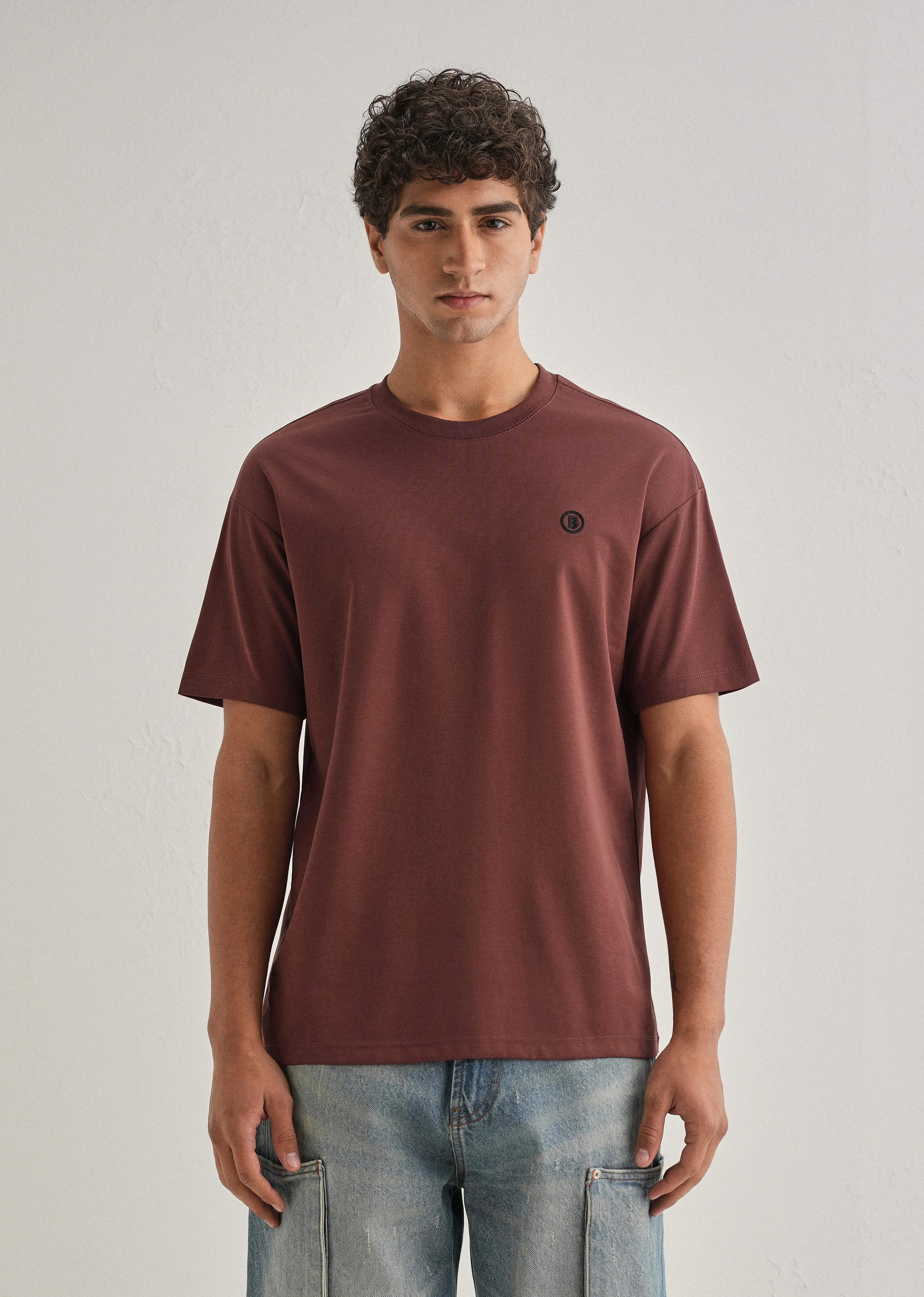 Brick Red Crew Neck T-shirt - Image 5