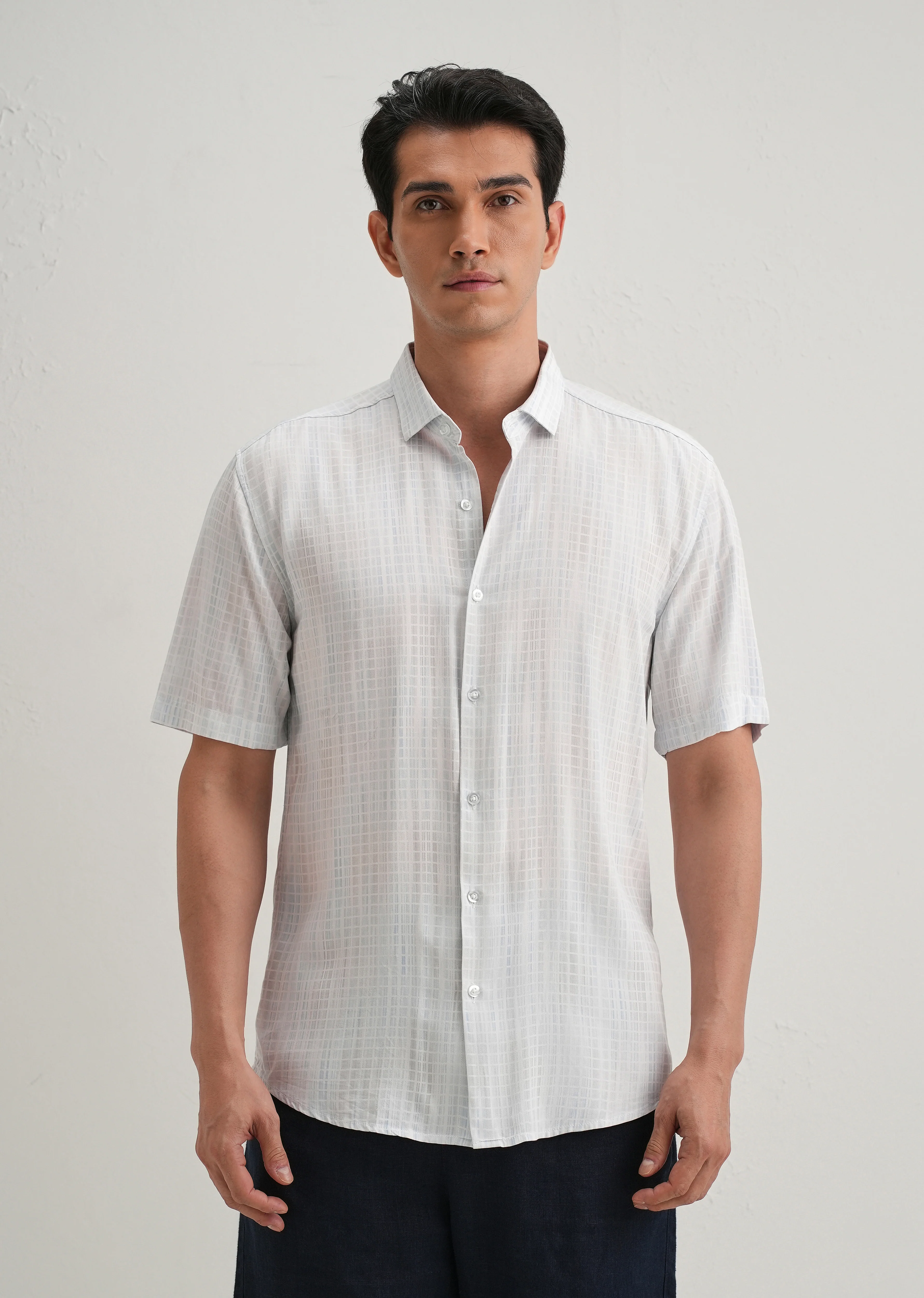 Broken Light Blue Stripe Shirt - Image 3