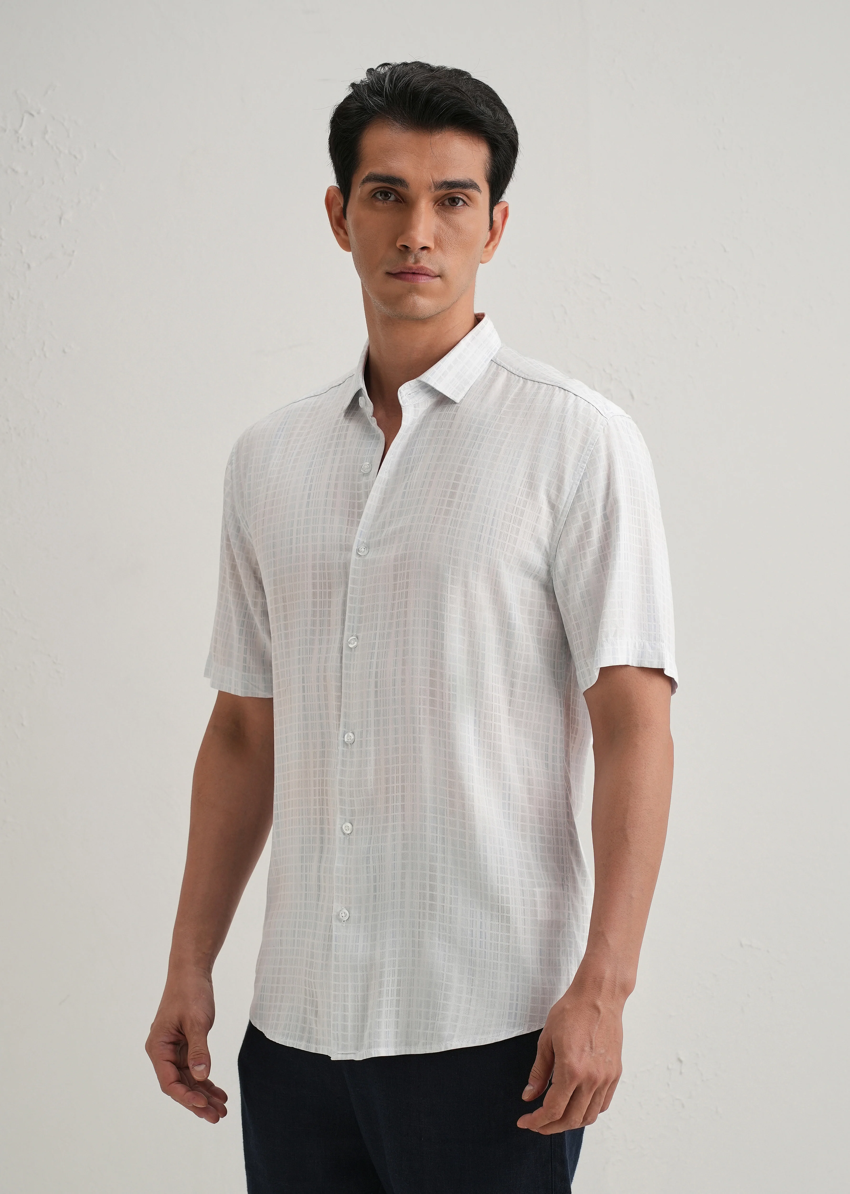 Broken Light Blue Stripe Shirt - Image 4