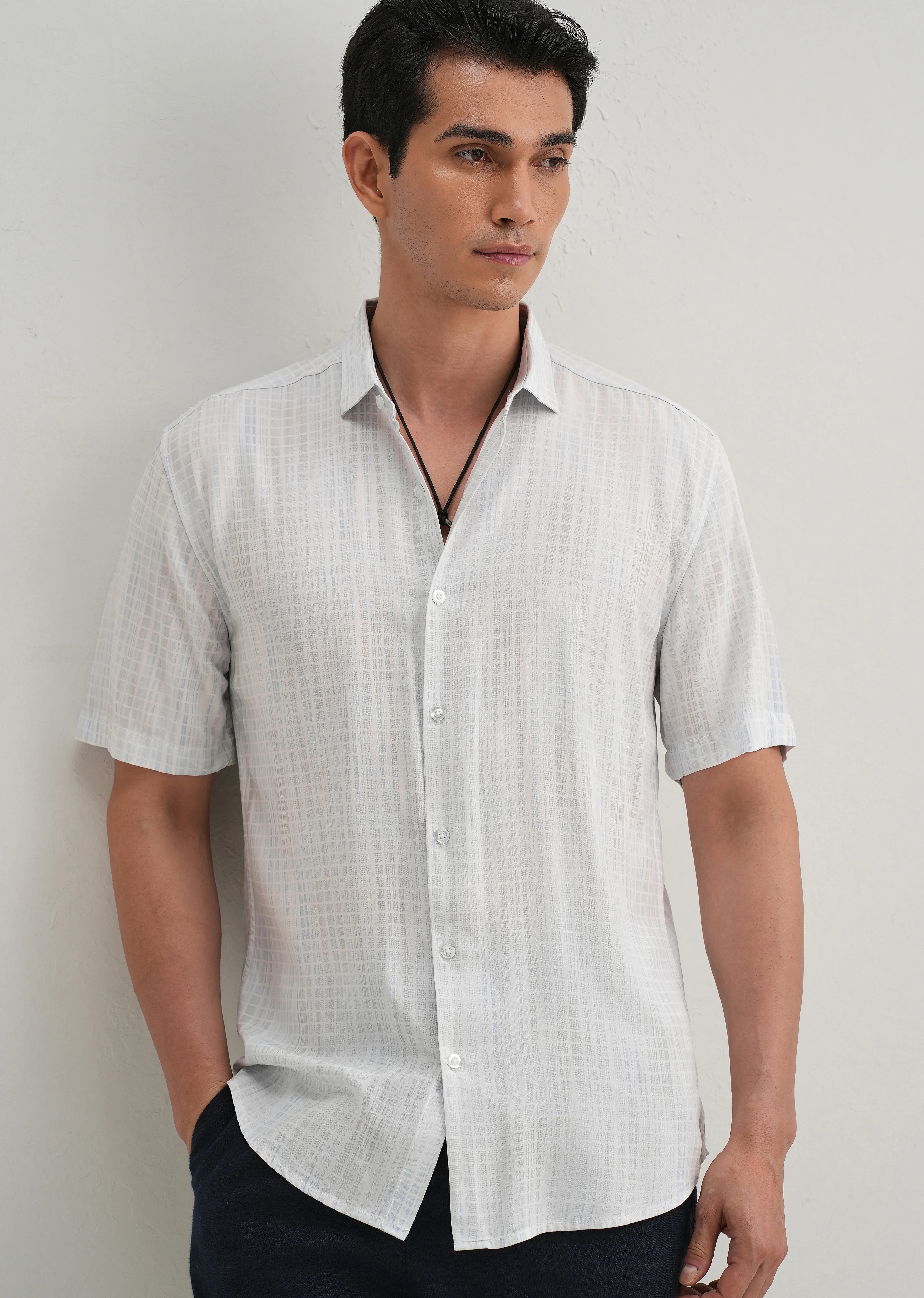 Broken Light Blue Stripe Shirt - Image 7