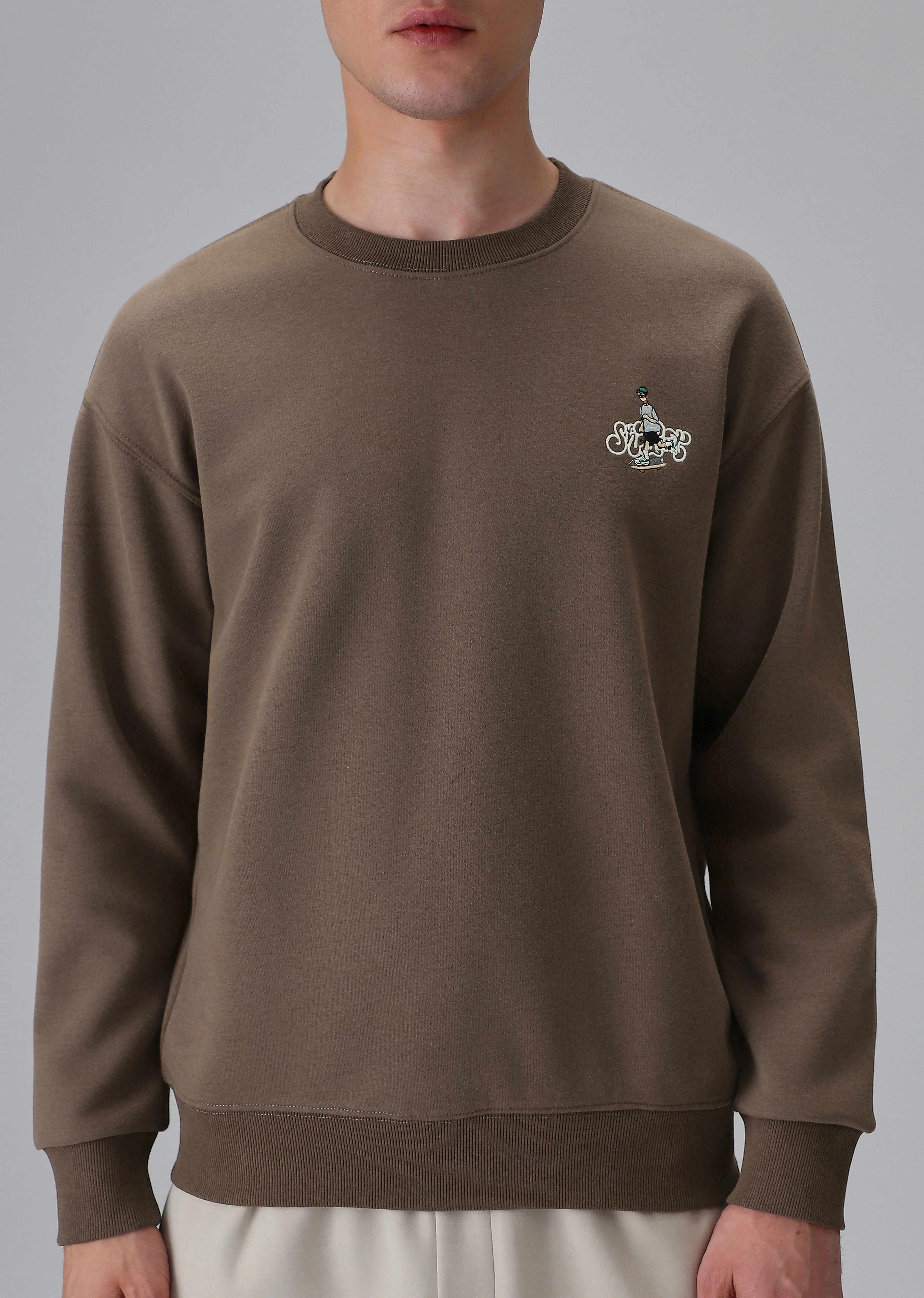 Brown Back Emboss Sweatshirt - Image 7