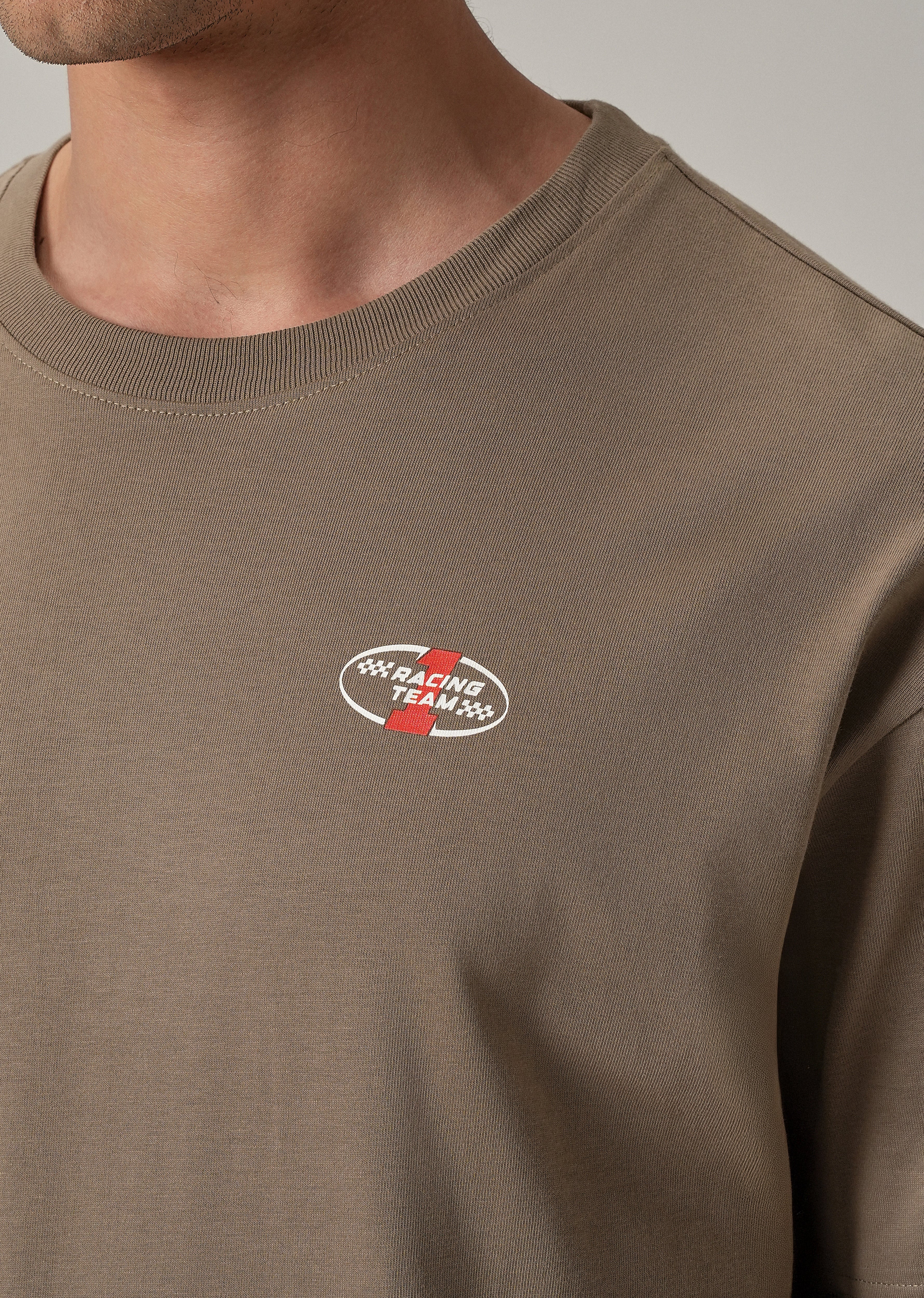 Brown Back Print Oversized T-shirt - Image 2
