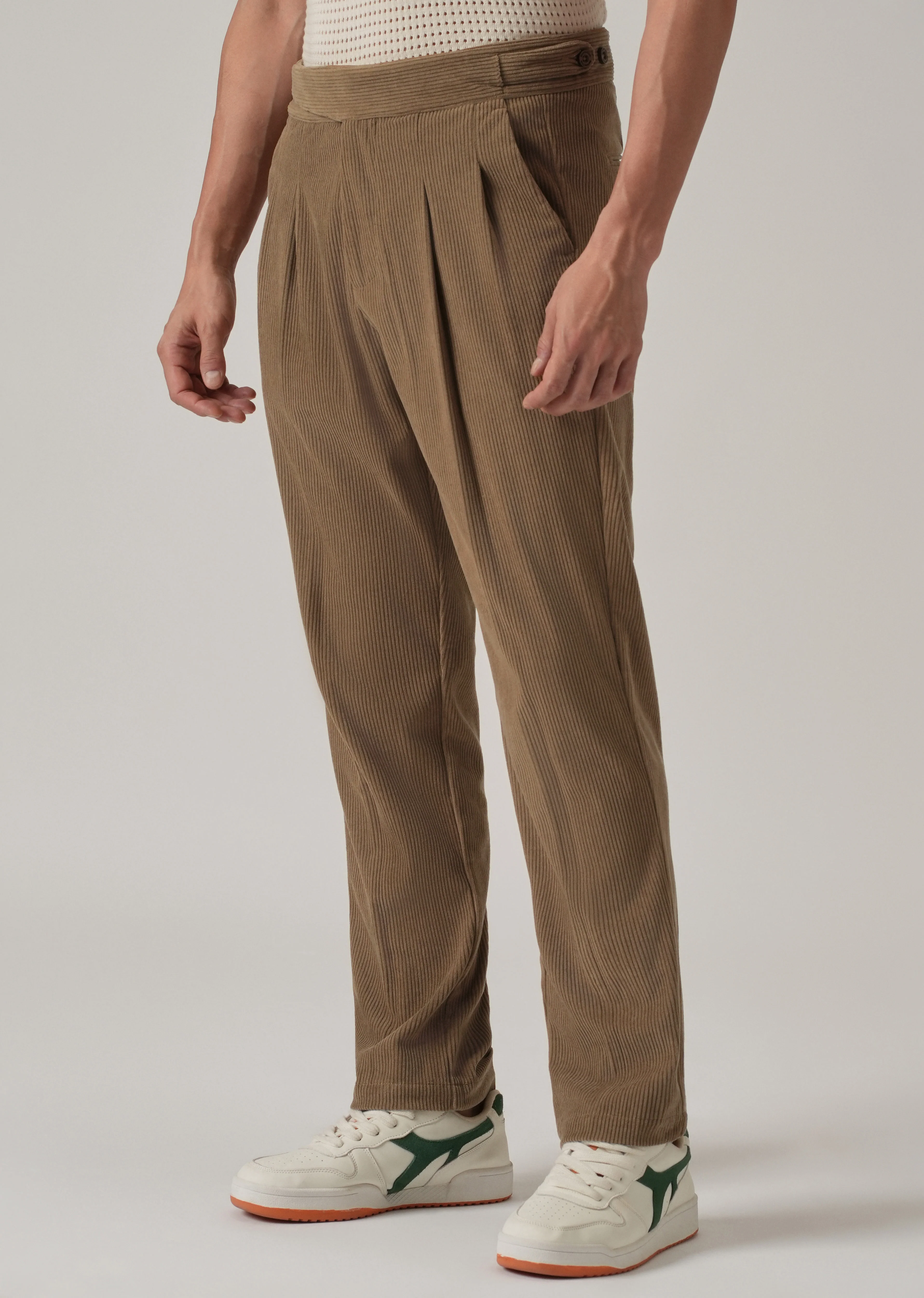 Brown Corduroy Gurkha Pants - Image 4